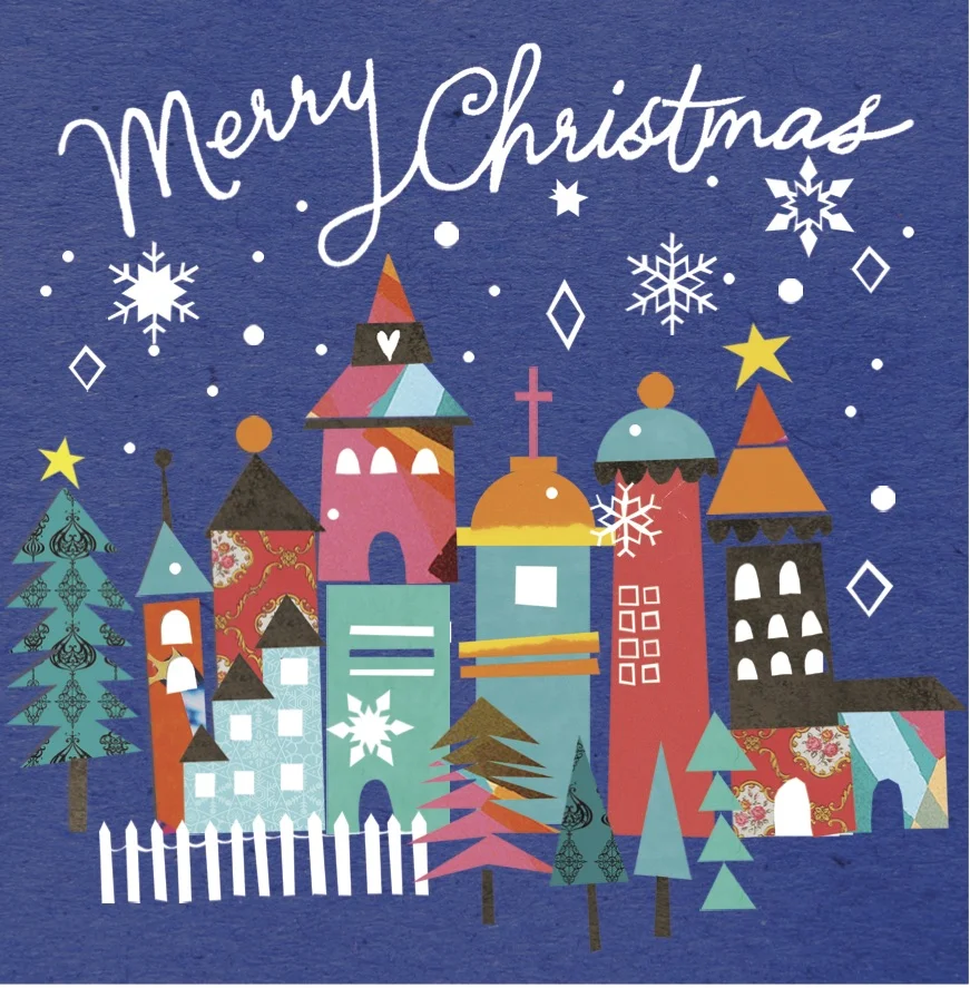 Christmas card designed by Lizzie Lees for Paperchase. © Paperchase Ltd.