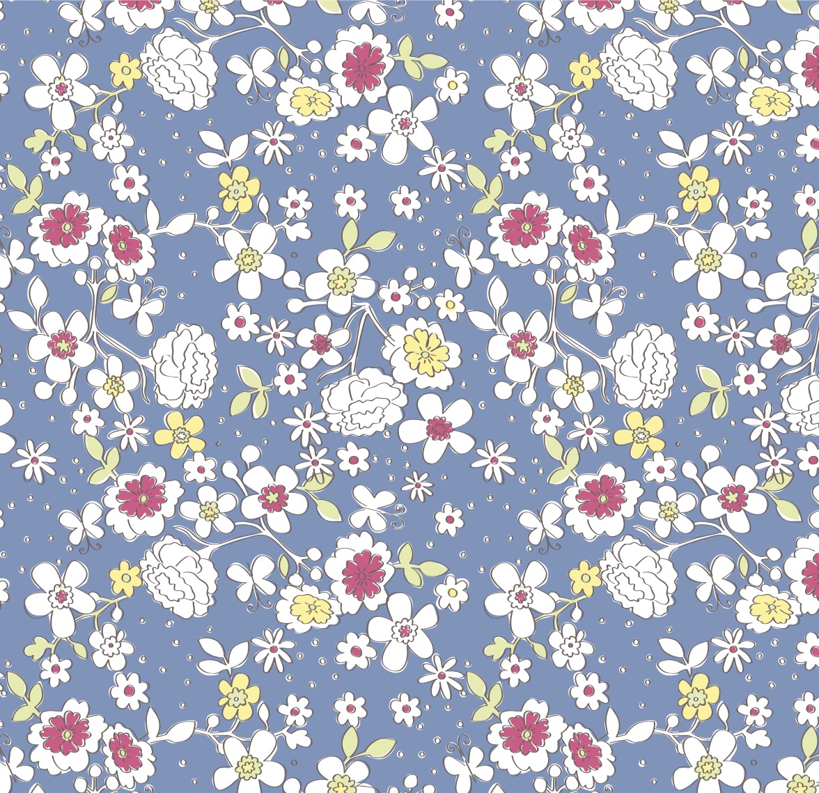 Summer ditzy floral surface pattern designed by Lizzie Lees developed for Marks & Spencer. © Marks and Spencer.