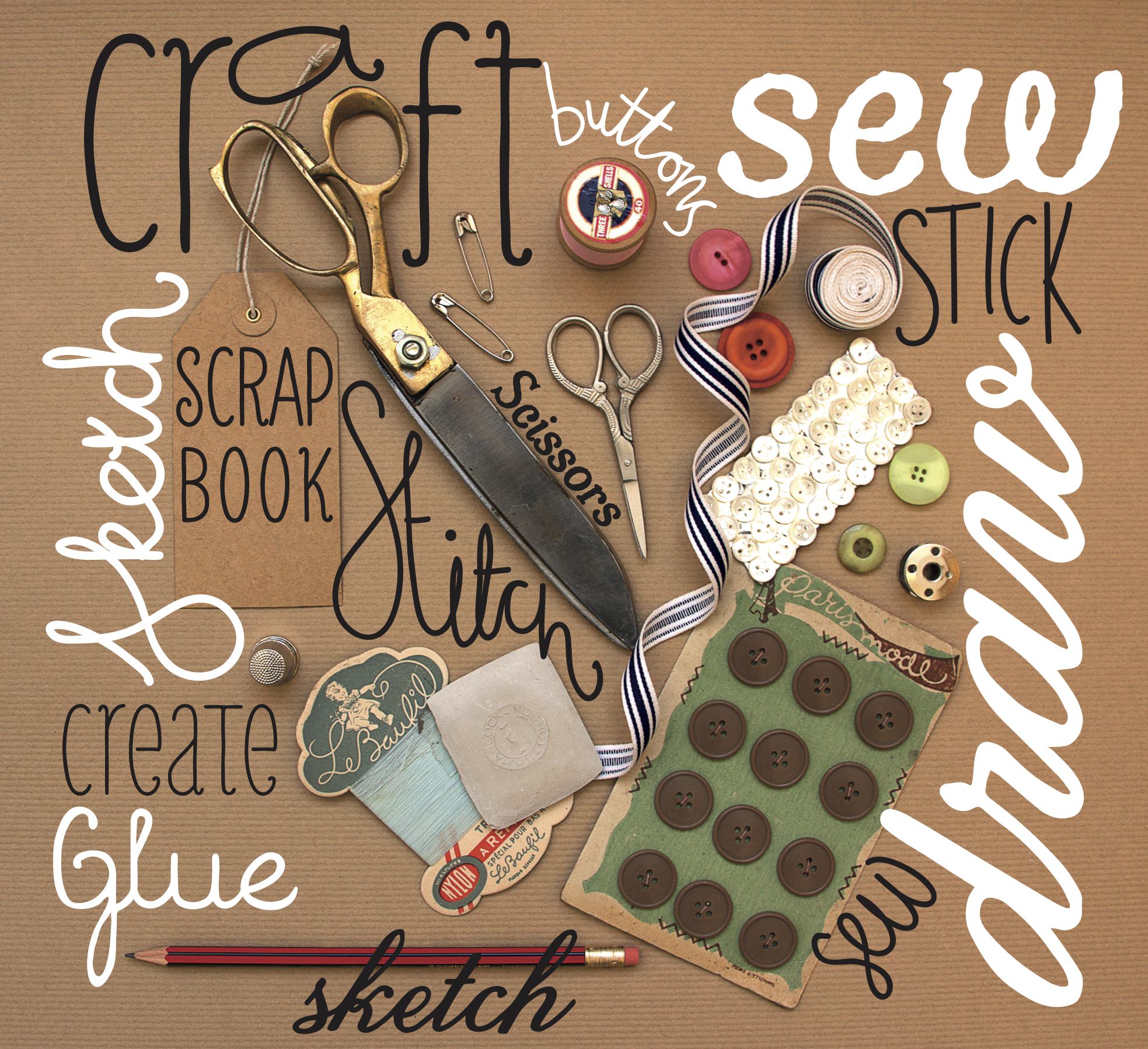 Craft work book designed by Lizzie Lees for Paperchase. © Paperchase Ltd.