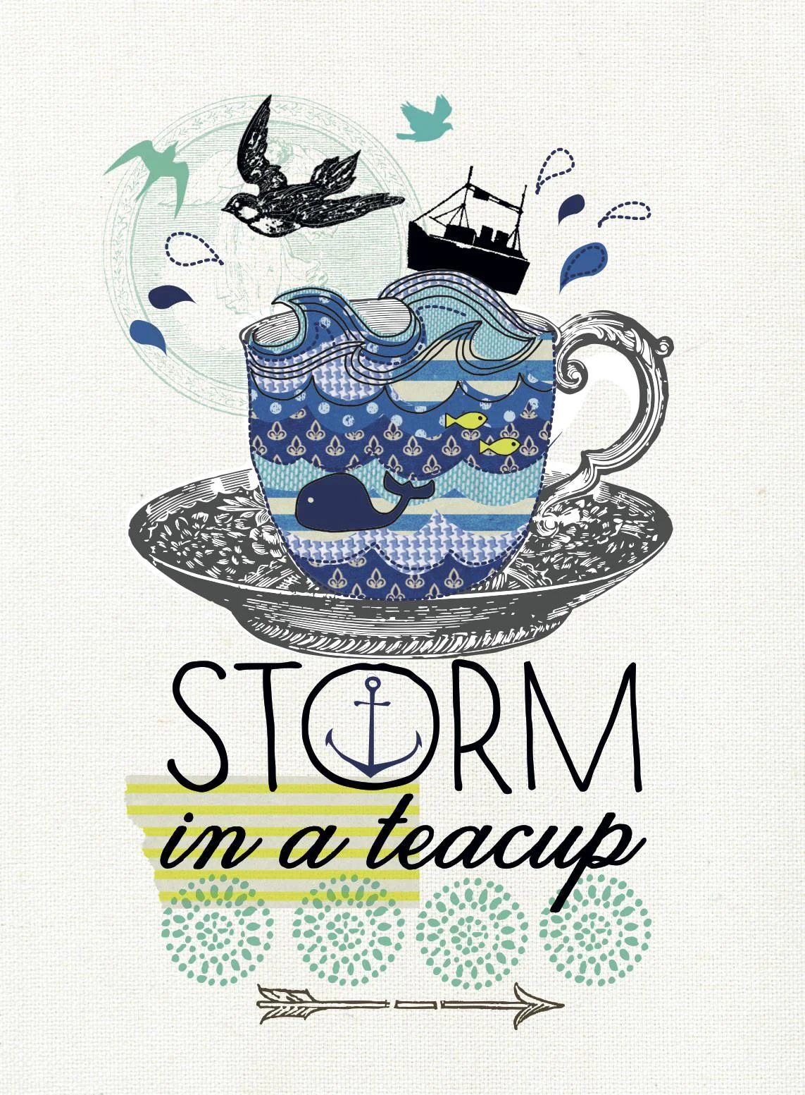 Storm in a Teacup designed by Lizzie Lees for Paperchase. © Paperchase.