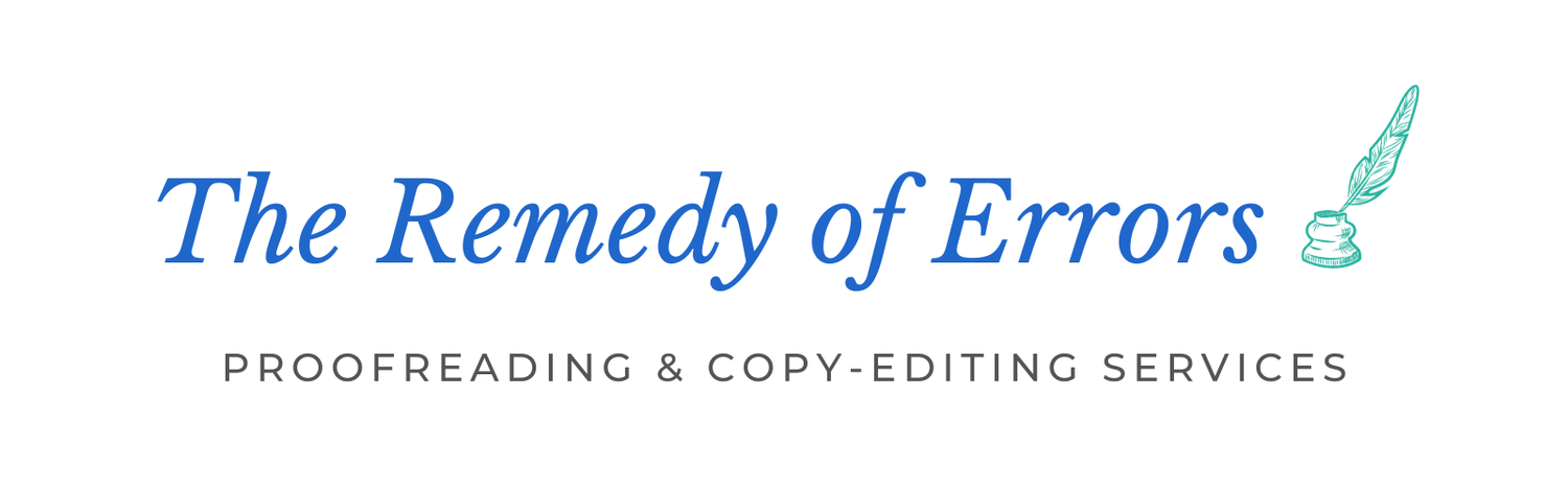 The Remedy of Errors – A professional proofreading service