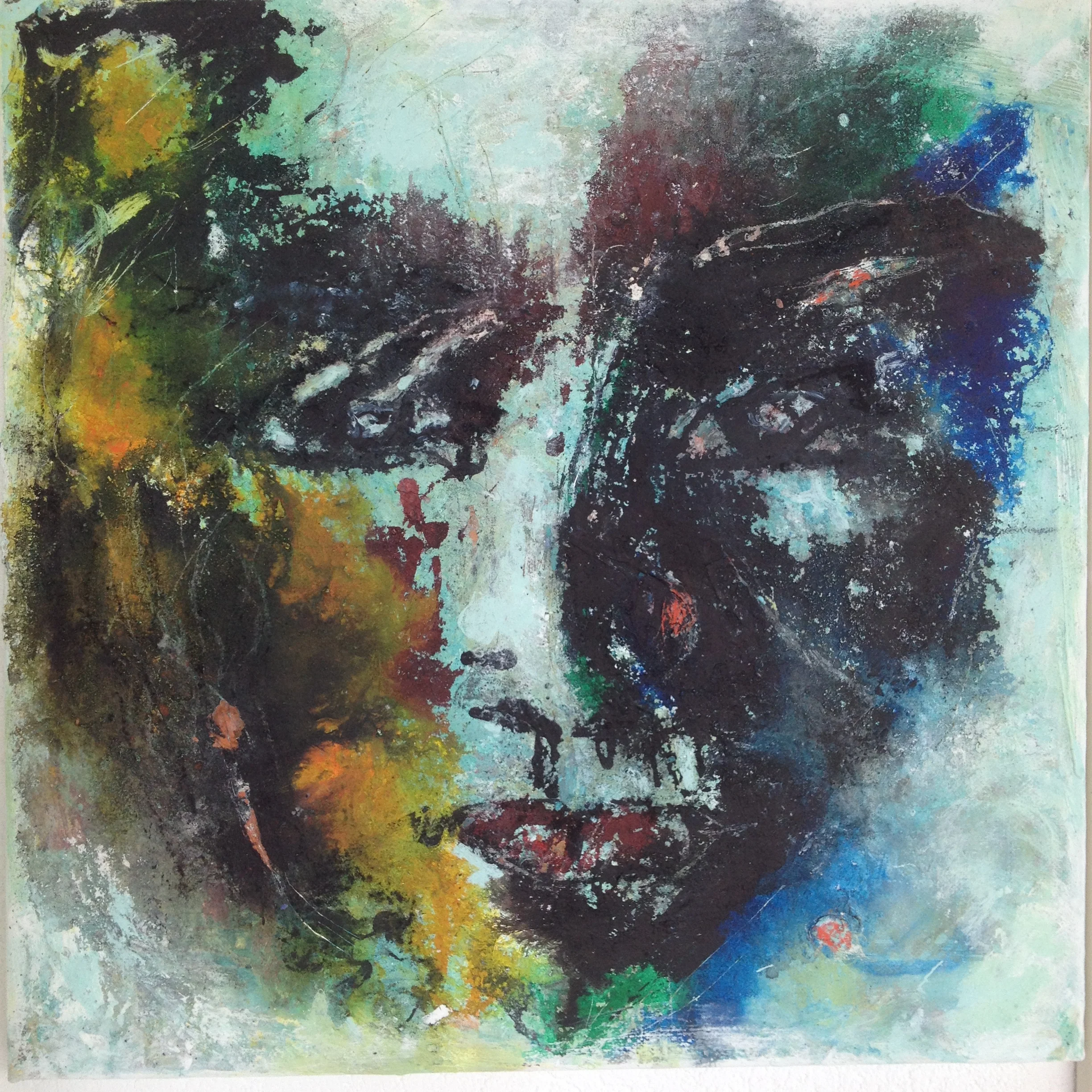Gesicht acrylic ink (Bild 58)