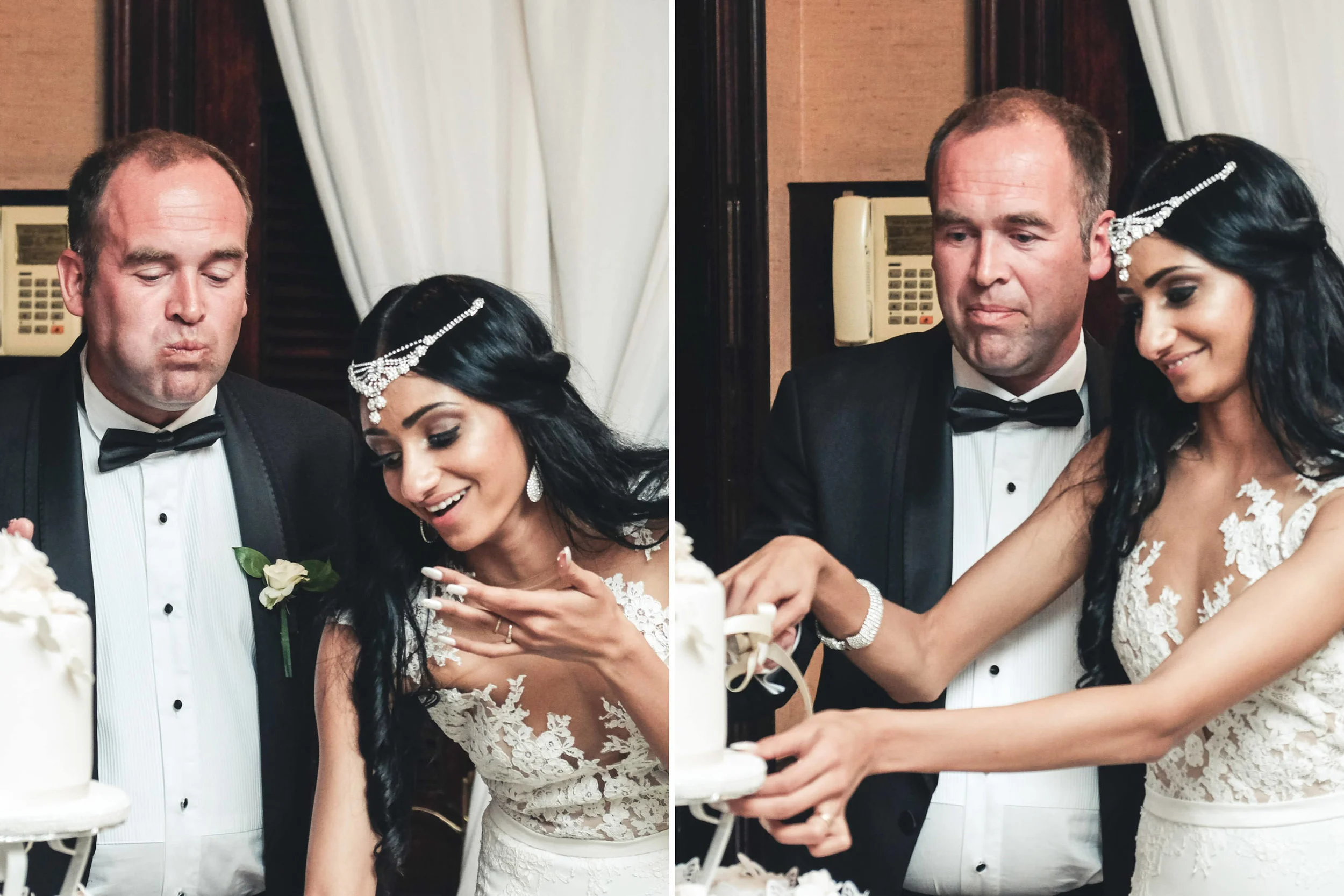 Zimbali Ballito Wedding Photography RBadal reception cutting cake