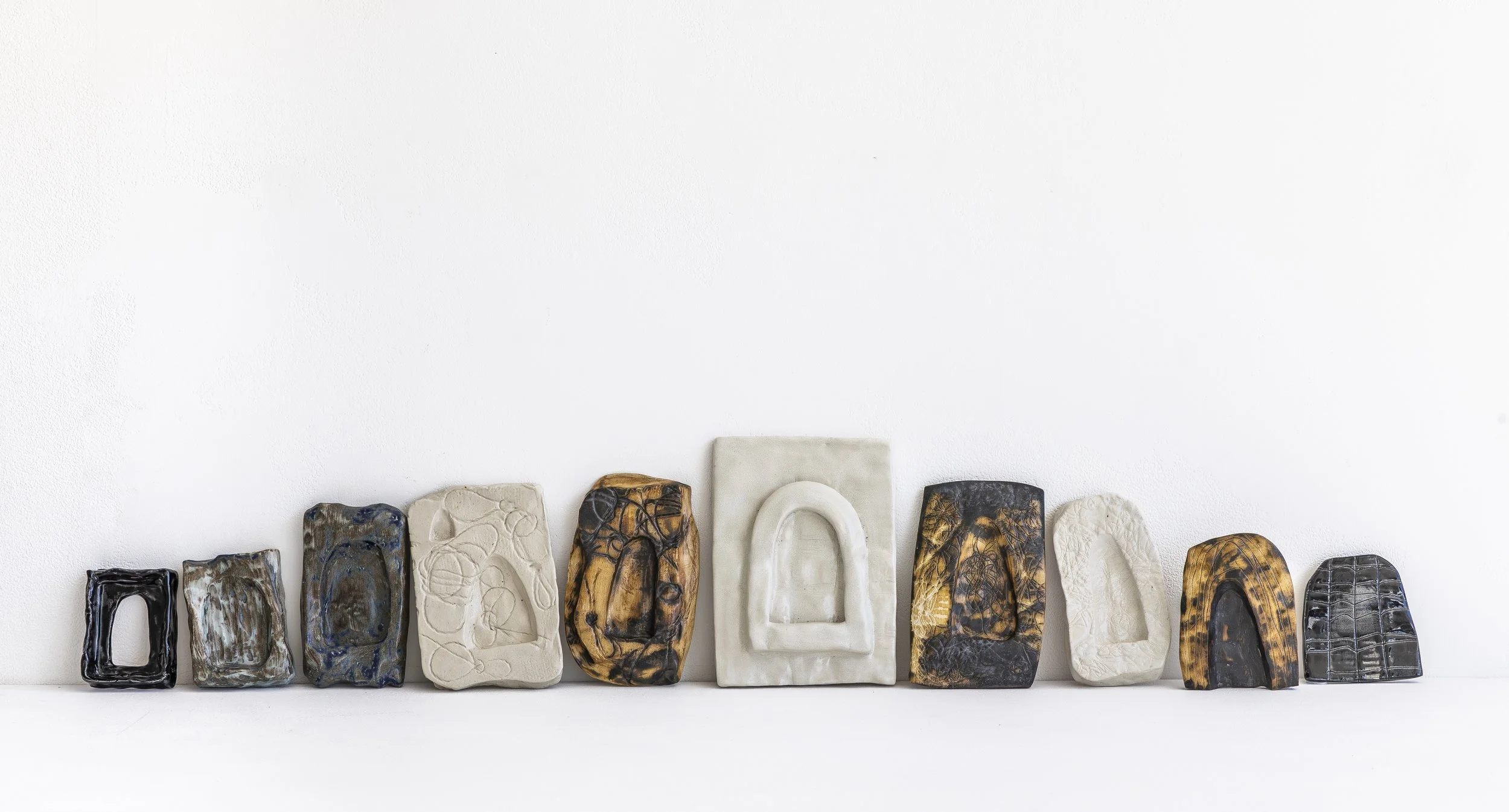   Alcove collection , 2024-5, stoneware, glaze, dimensions various. 