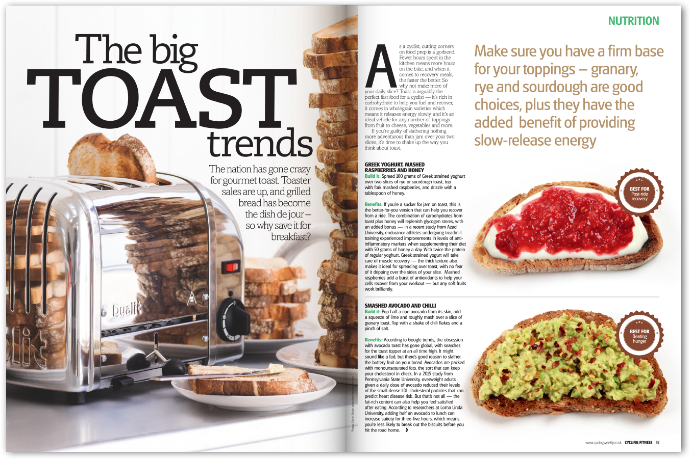 Directing this toast photoshoot led to some really great food photography that made this feature work
