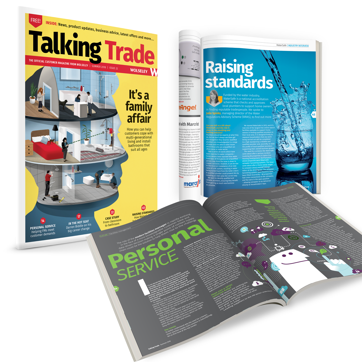 Talking Trade has great covers i could commision and fun layouts interspersed with product listings