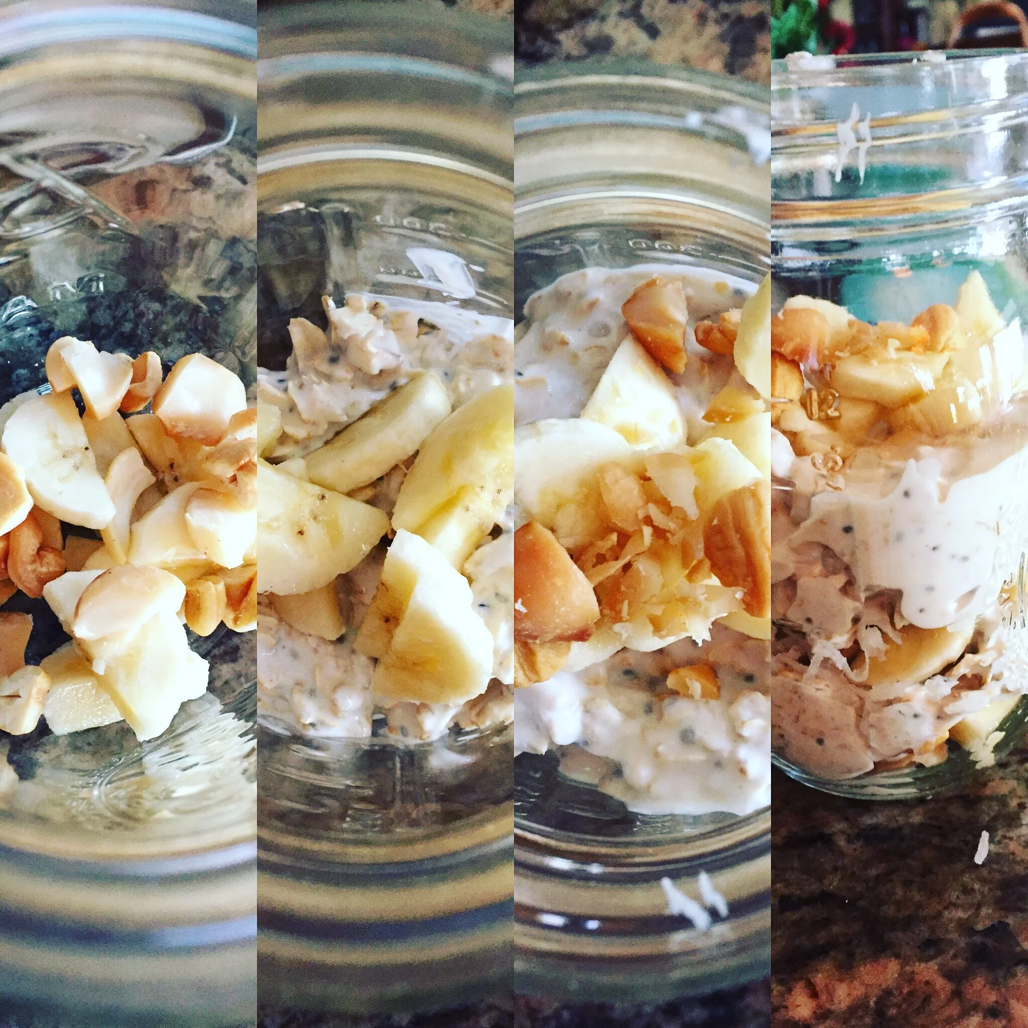Banana, Coconut, & Macadamia Overnight Oats