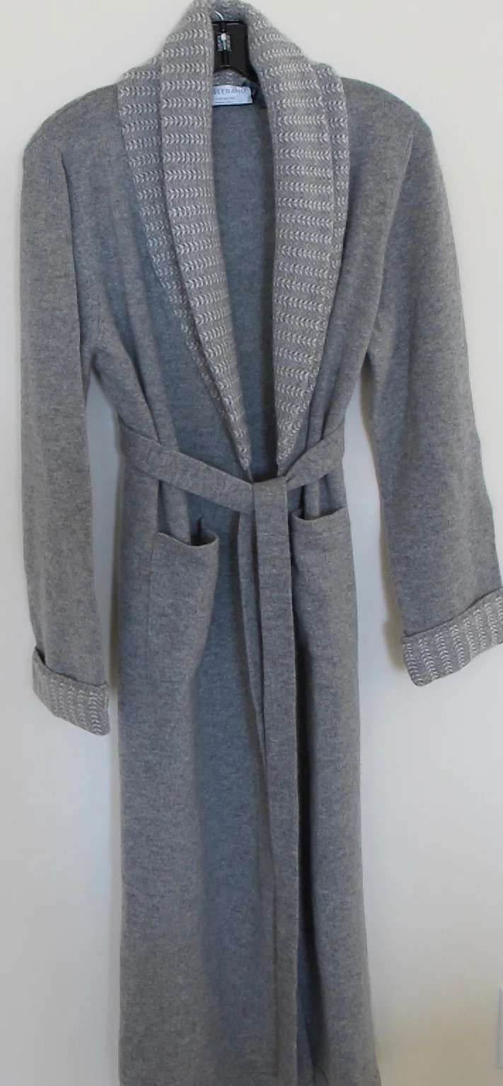 Masserano Cashmere Women's Vestaglia Tricot Lisa 2 Robe - Grey