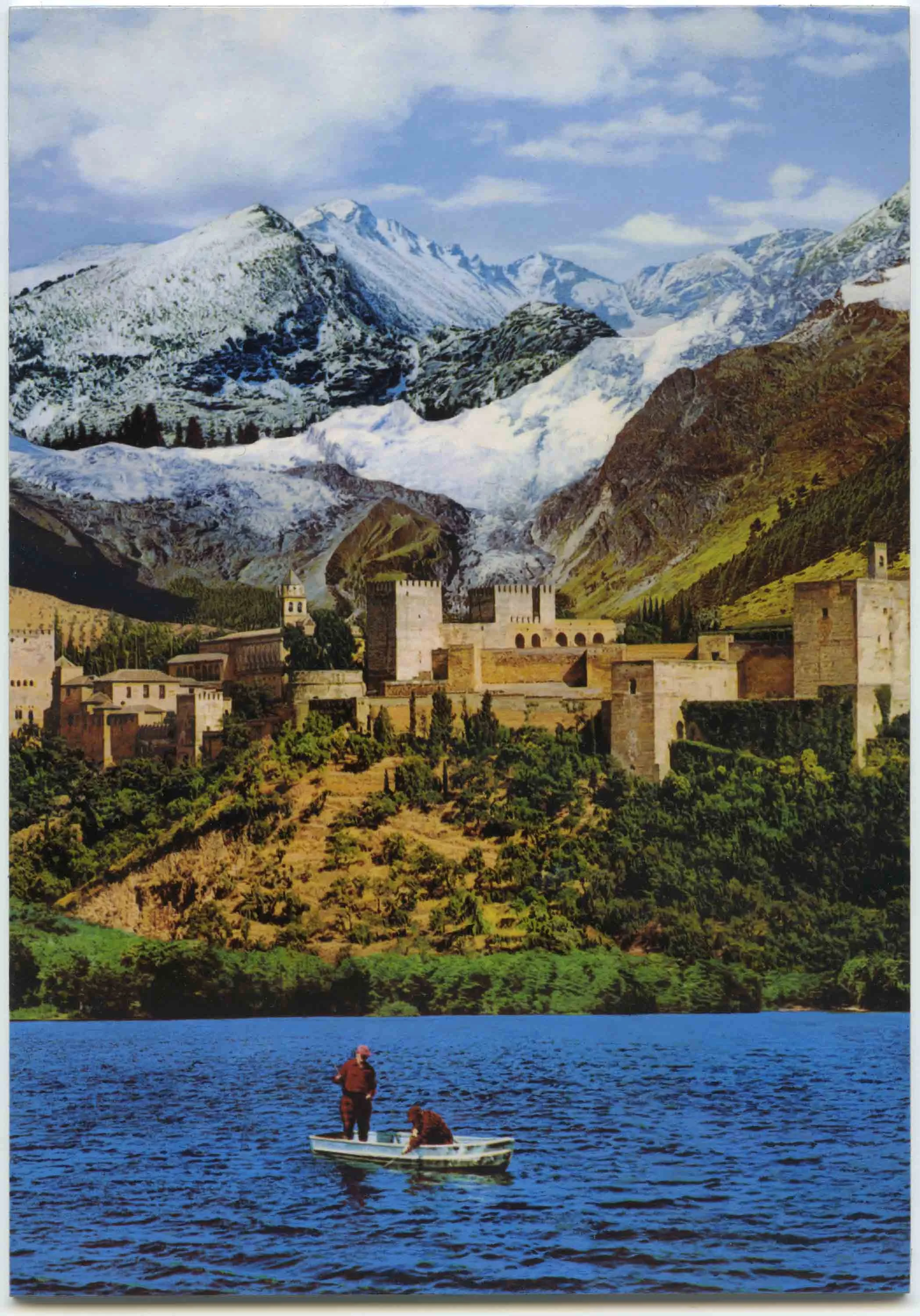 Wish You Were Here (two men in a boat),2014,    6-3/8" x 4-1/2"