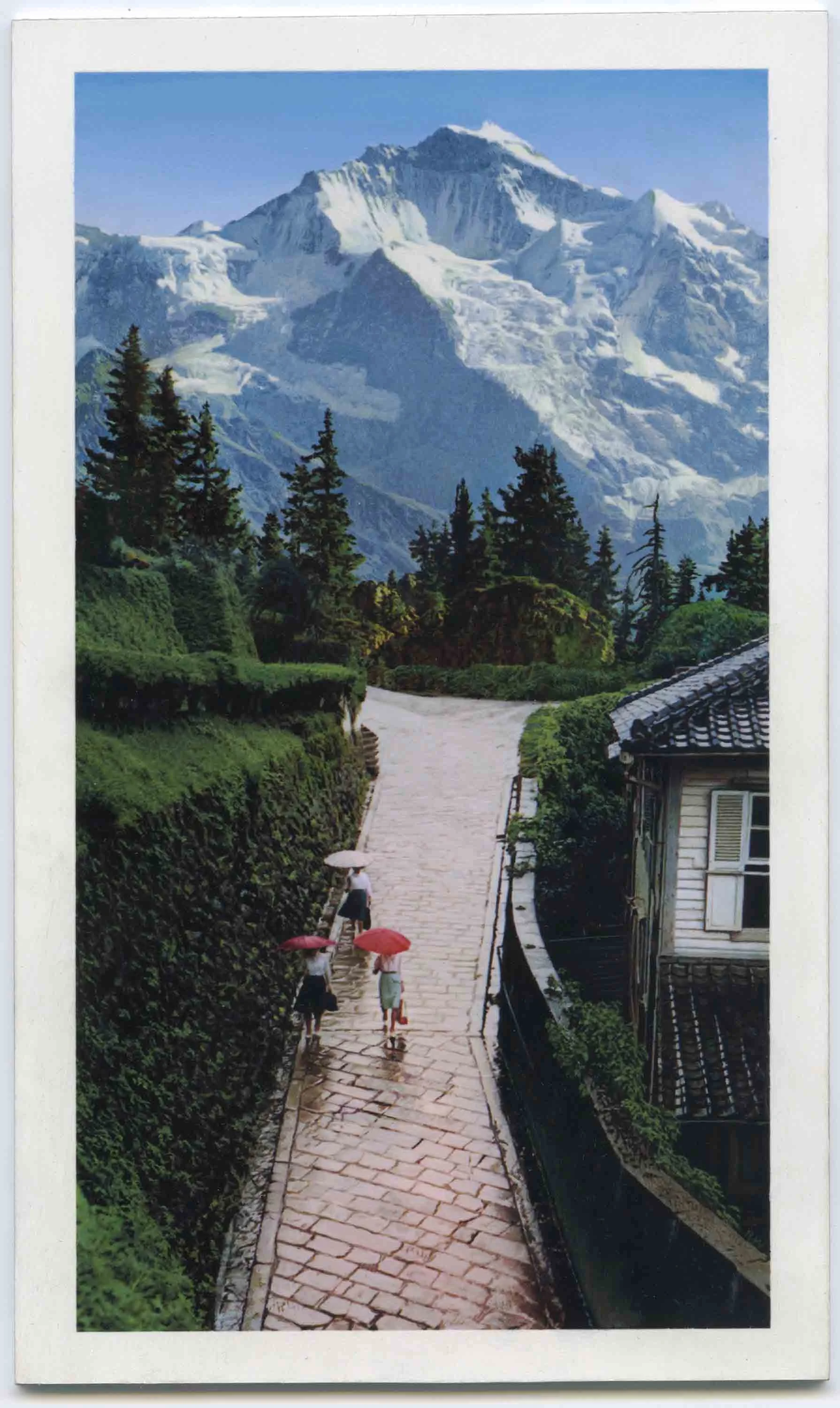 Wish You Were Here (parasol), 2014, 6-5/16" x 3-3/4"