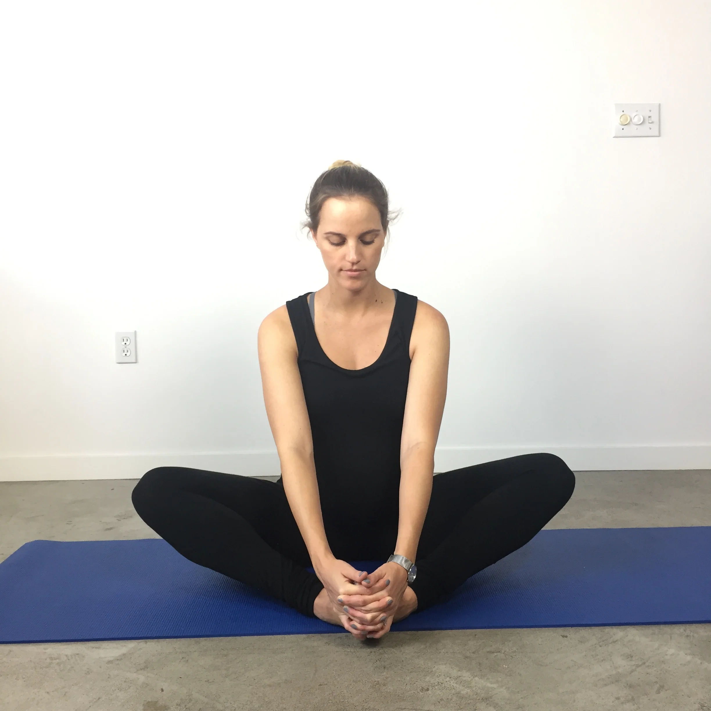 Sitting groin stretch x 1