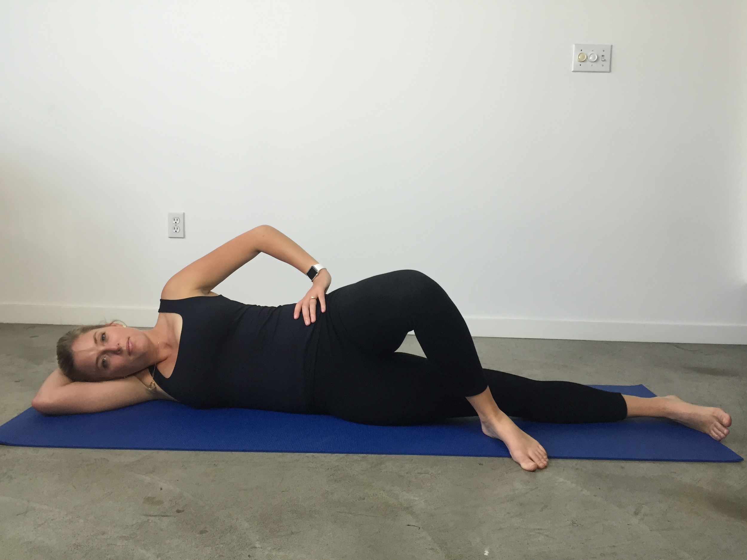 Side lying bottom leg lifts