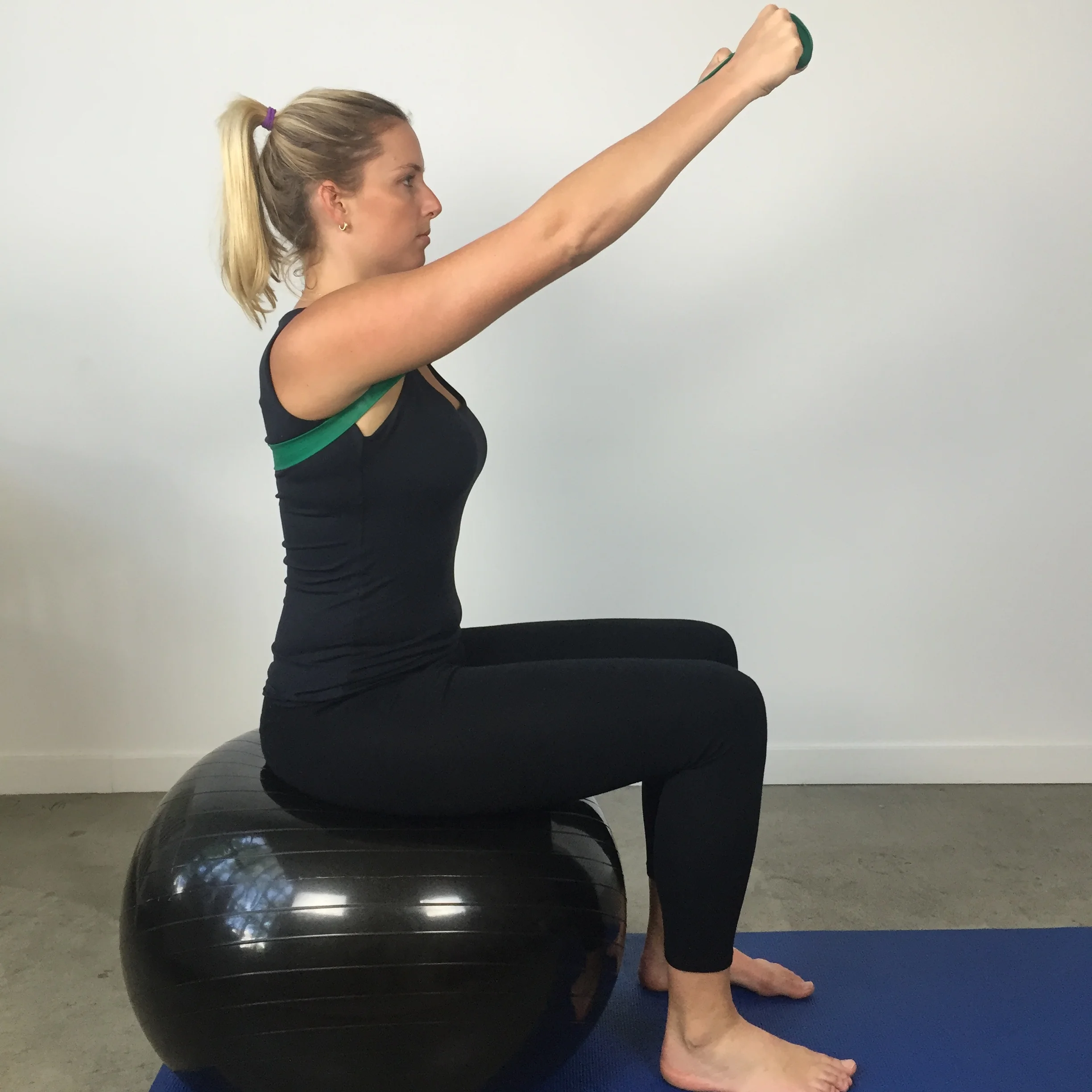 Theraband overhead press x 3