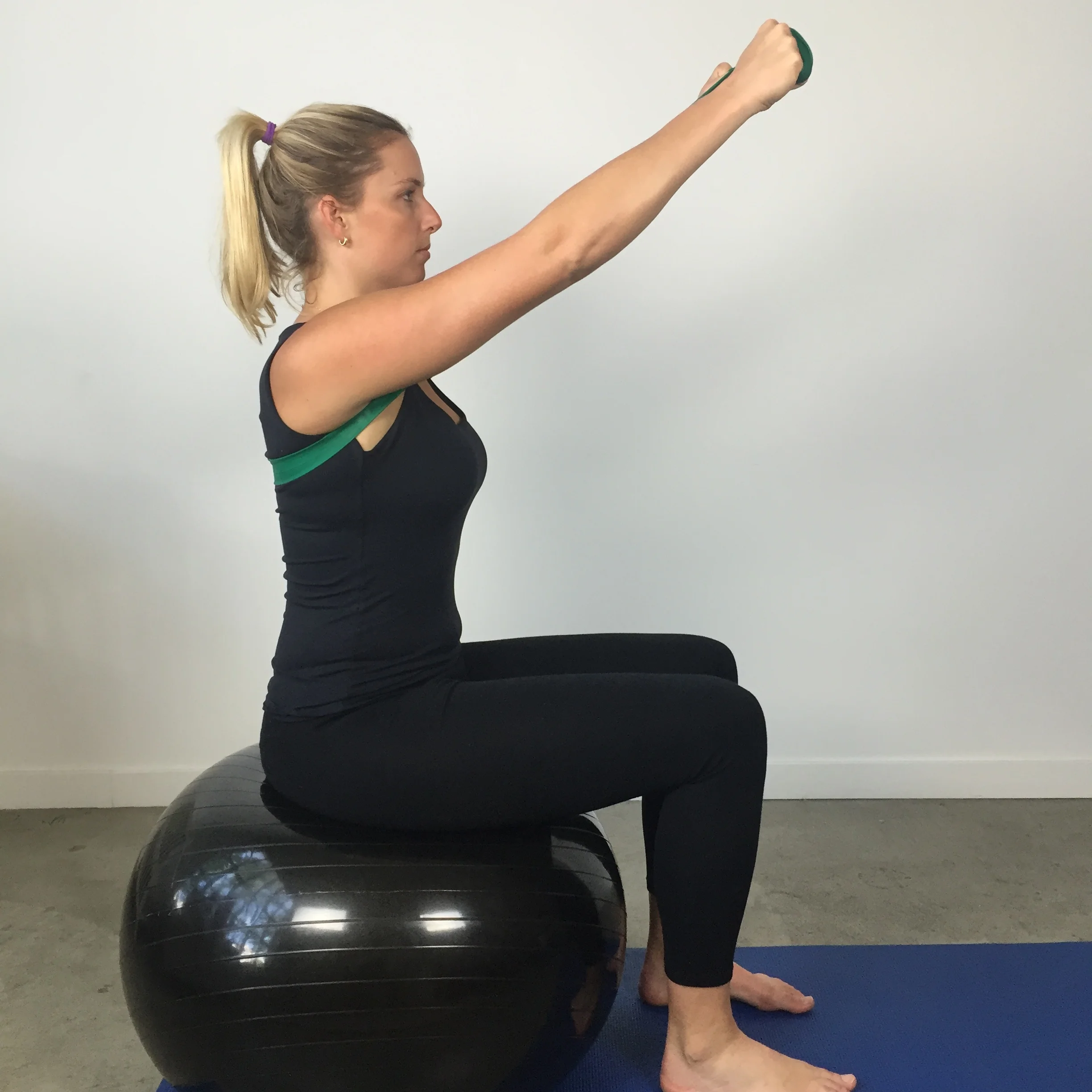 Theraband overhead press x 2