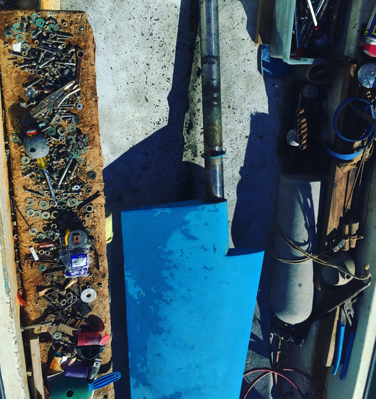 my rudder in the divers boat