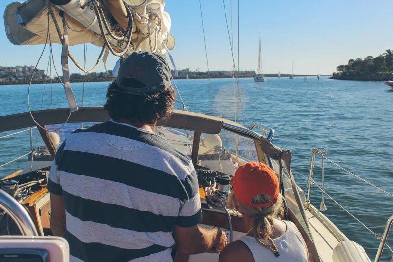 heading out of the marina