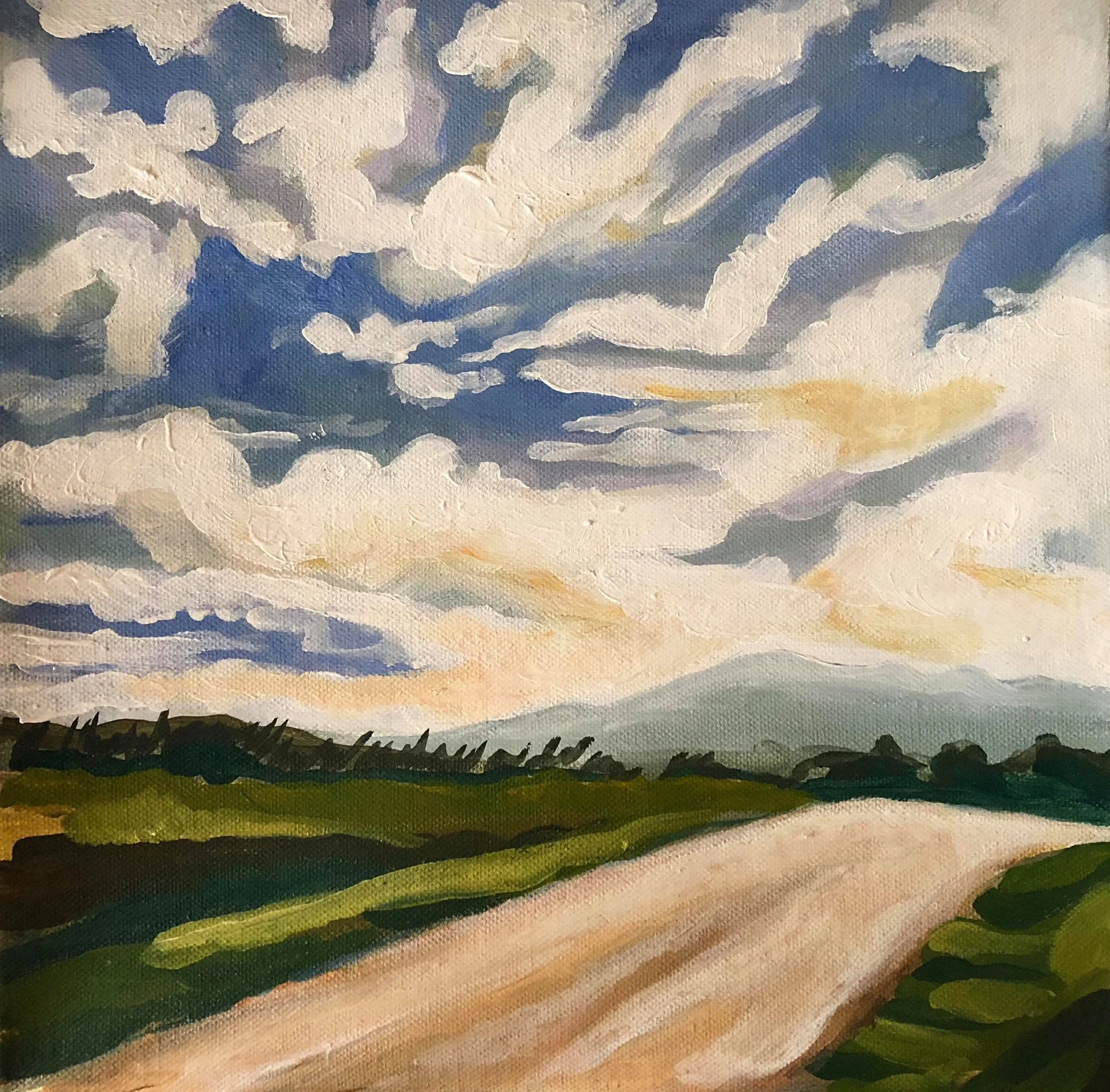 Chiusi Acrylic painting