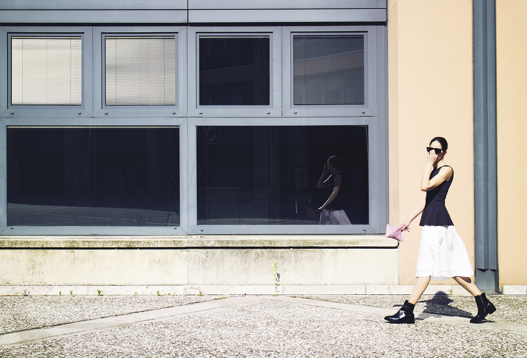Peplum Scuba Top and Ramie Skirt
