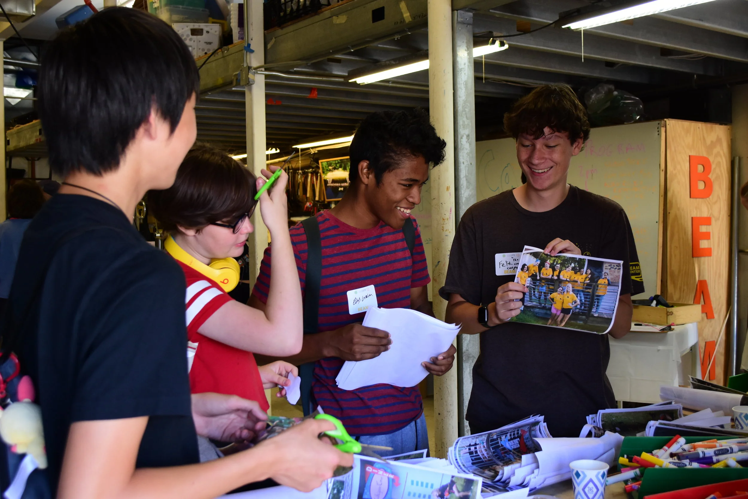 cabin laughs in shop.JPG