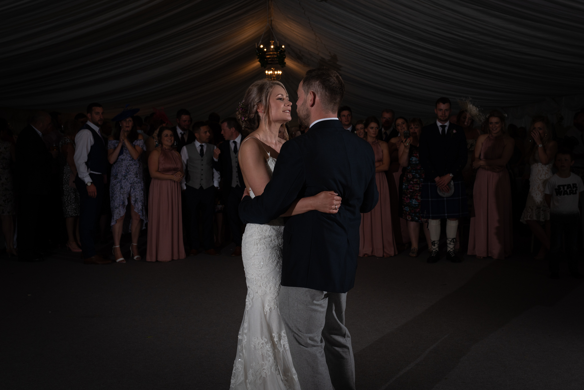 Bride and groom first dance - Powys Wedding Photography