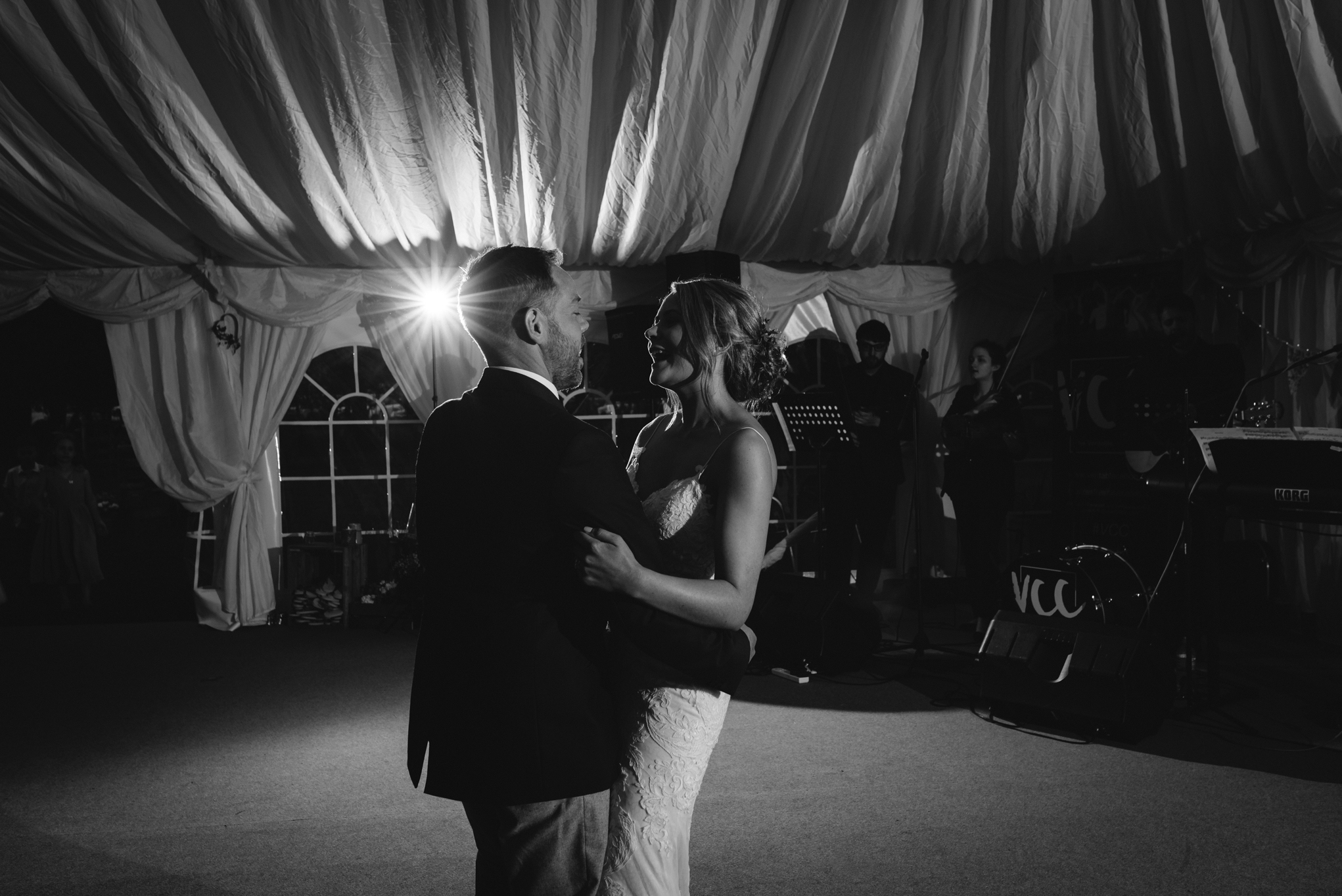 Bride and groom first dance - Powys Wedding Photography