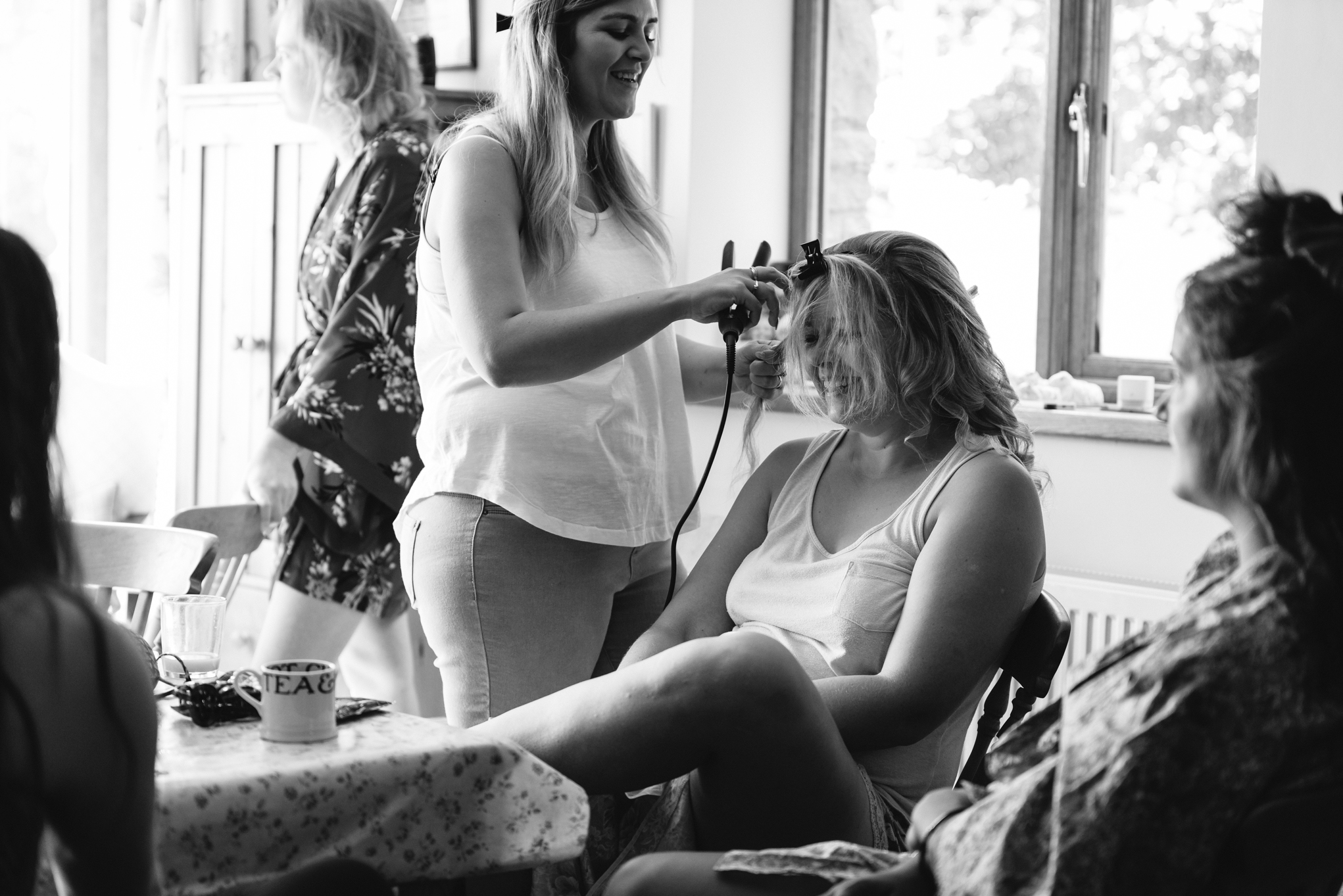 Bridal preparation - Powys Wedding Photography