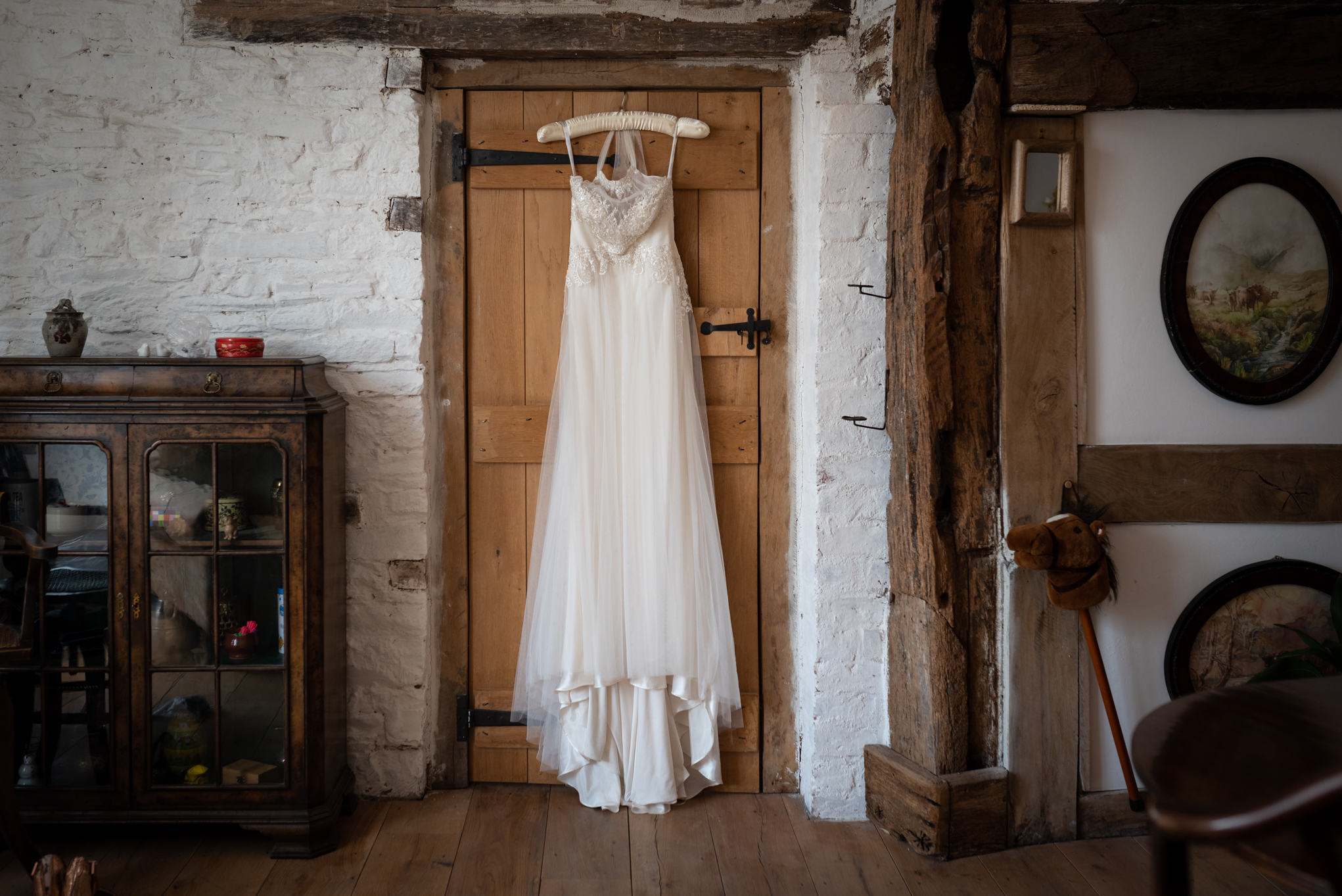 Copy of Wedding Dress Hanging In Doorway