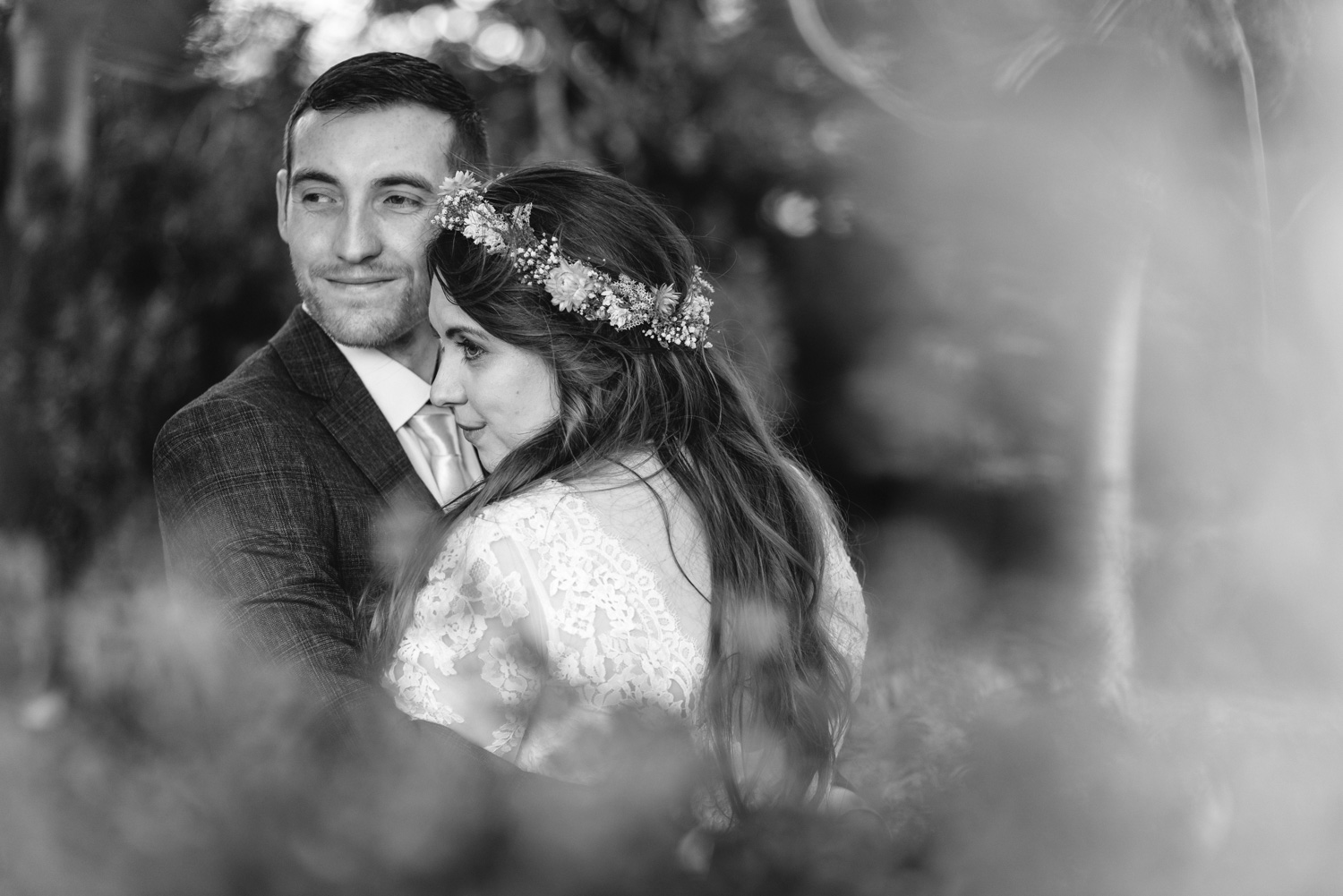Bride and groom portrait