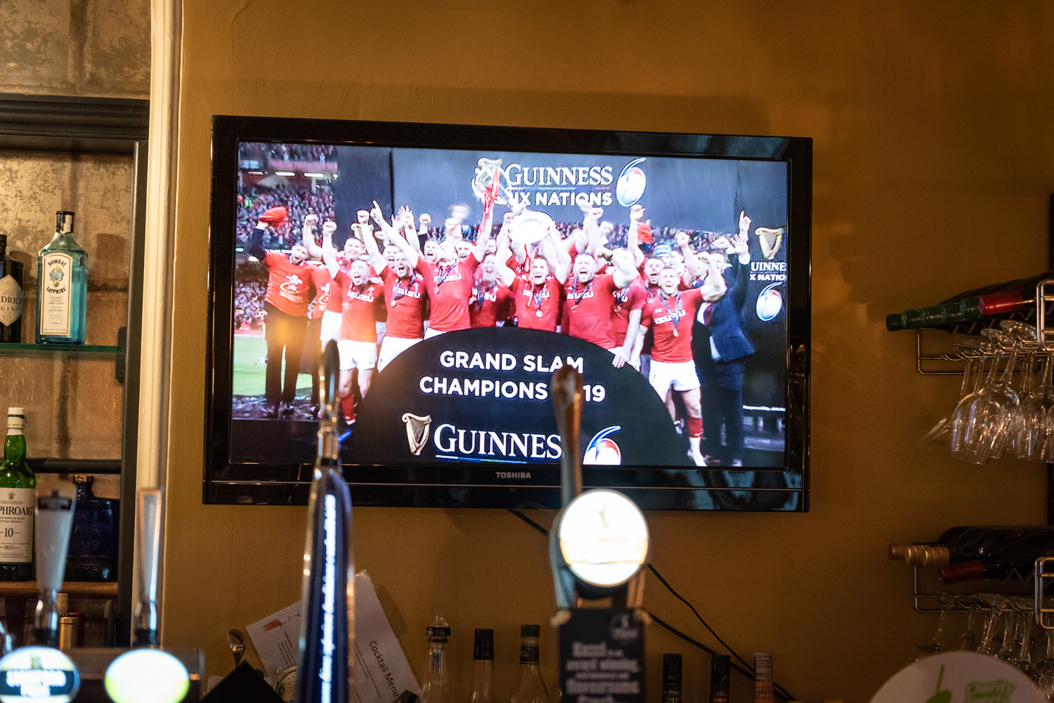 TV showing rugby