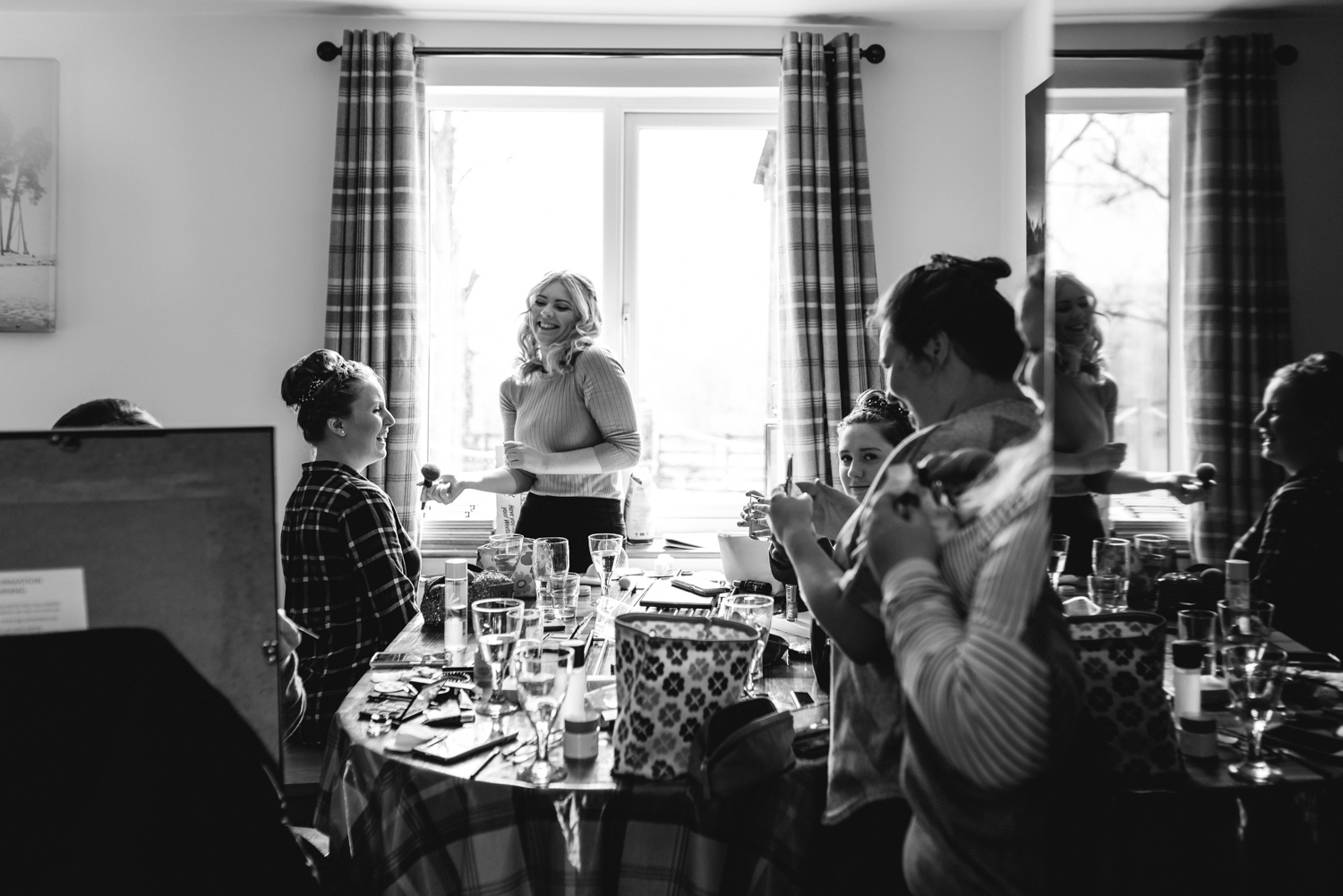 Wedding morning preparations