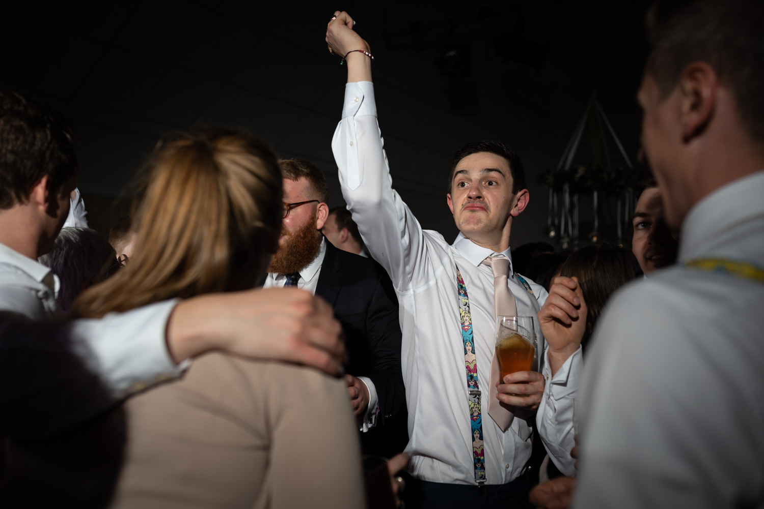 Wedding usher dancing