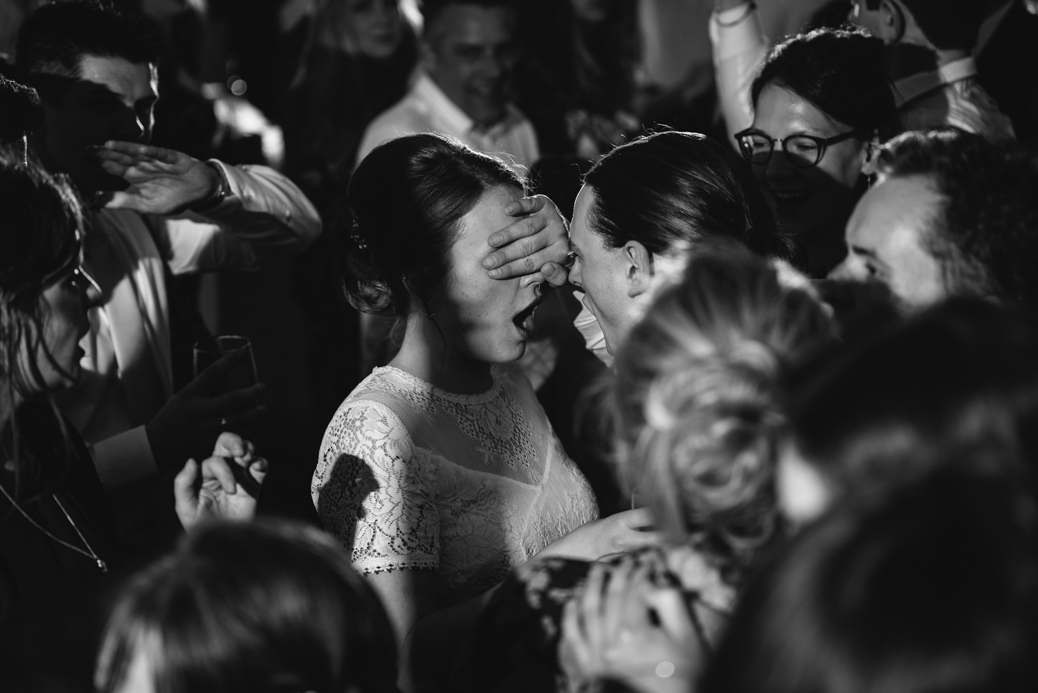 Bride shocked on dance floor
