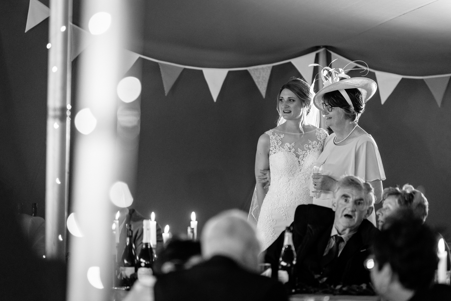 Bride and mother talking