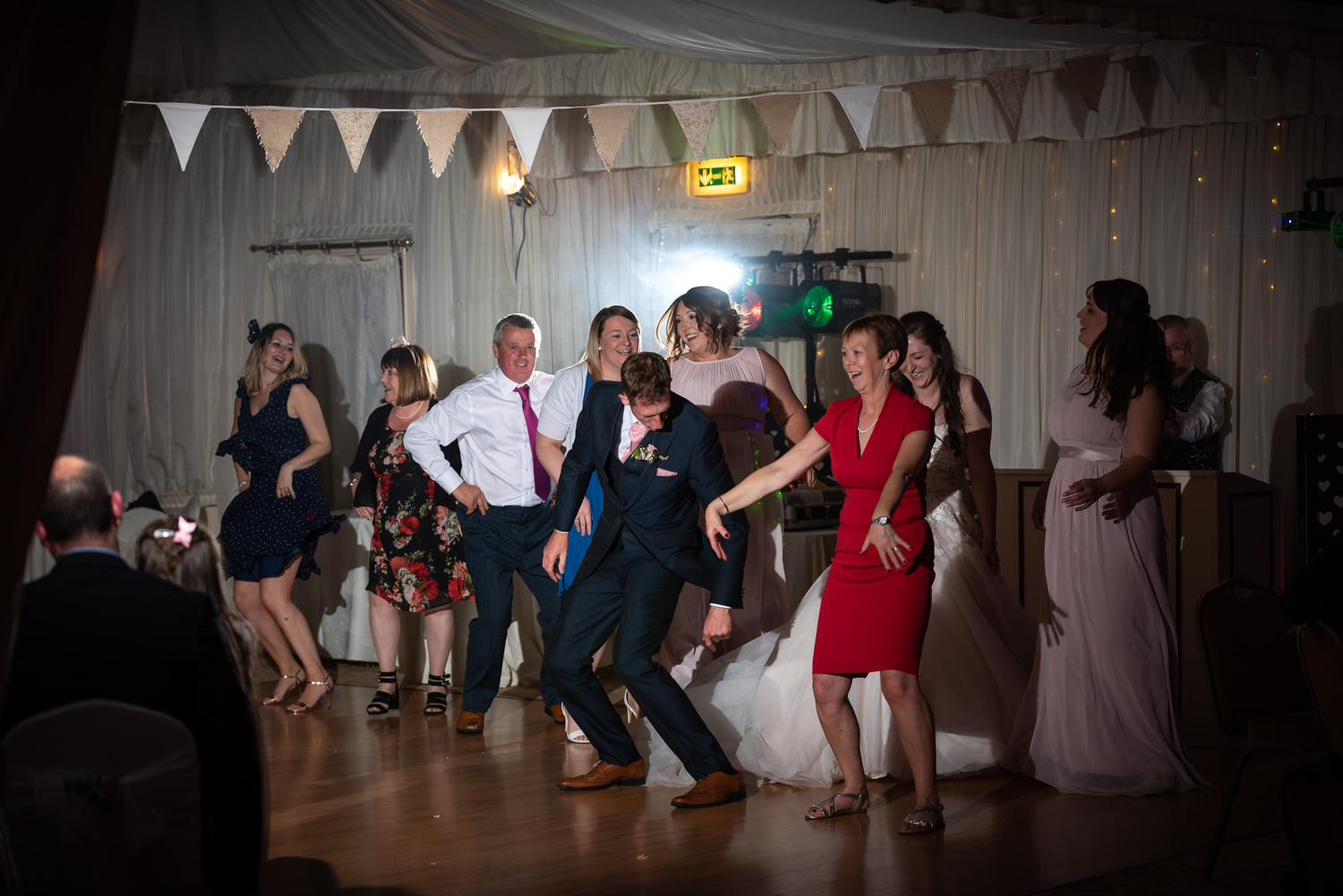 Albright Hussey wedding guests dancing