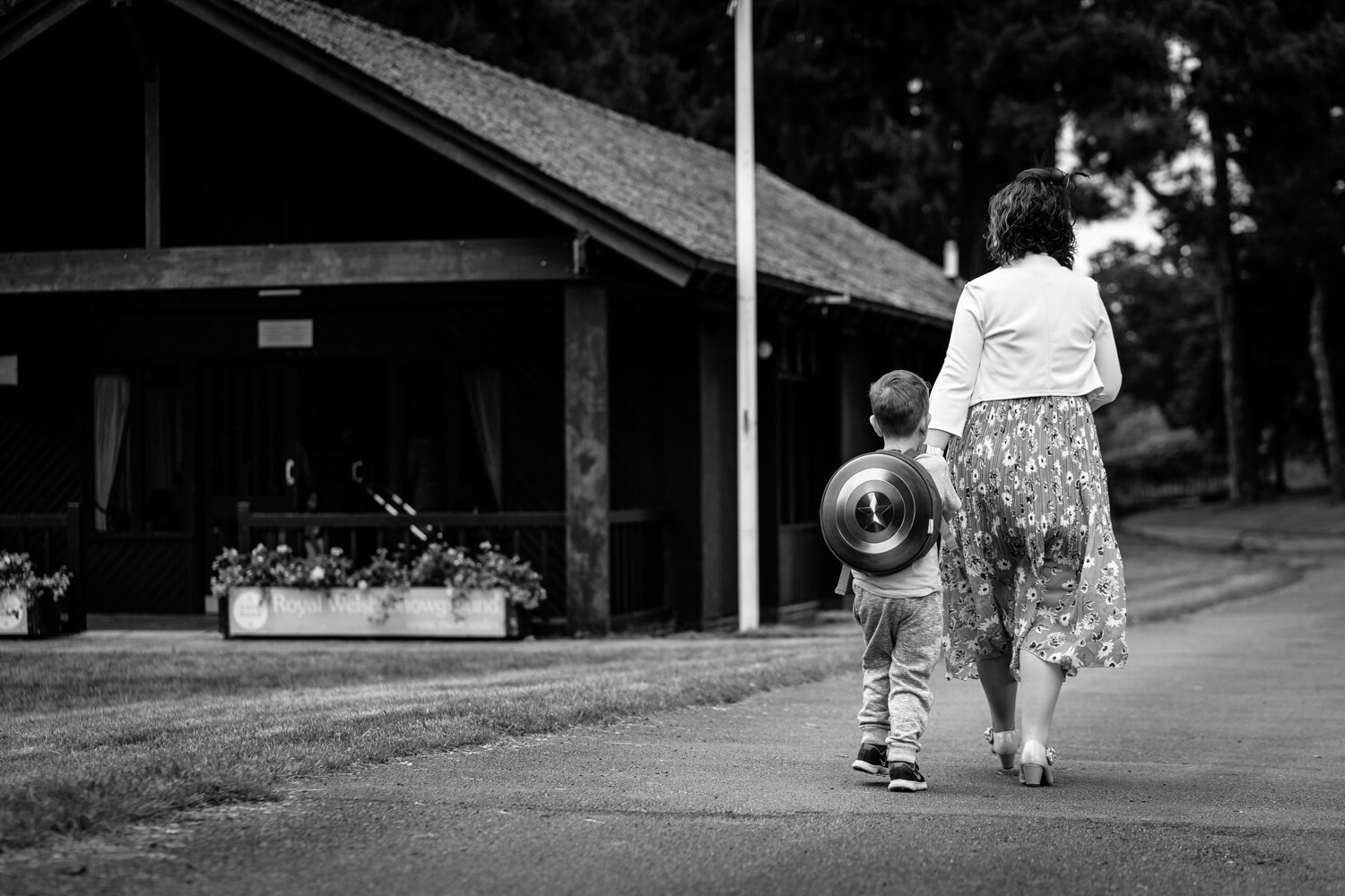 Wedding guest and child at wedding