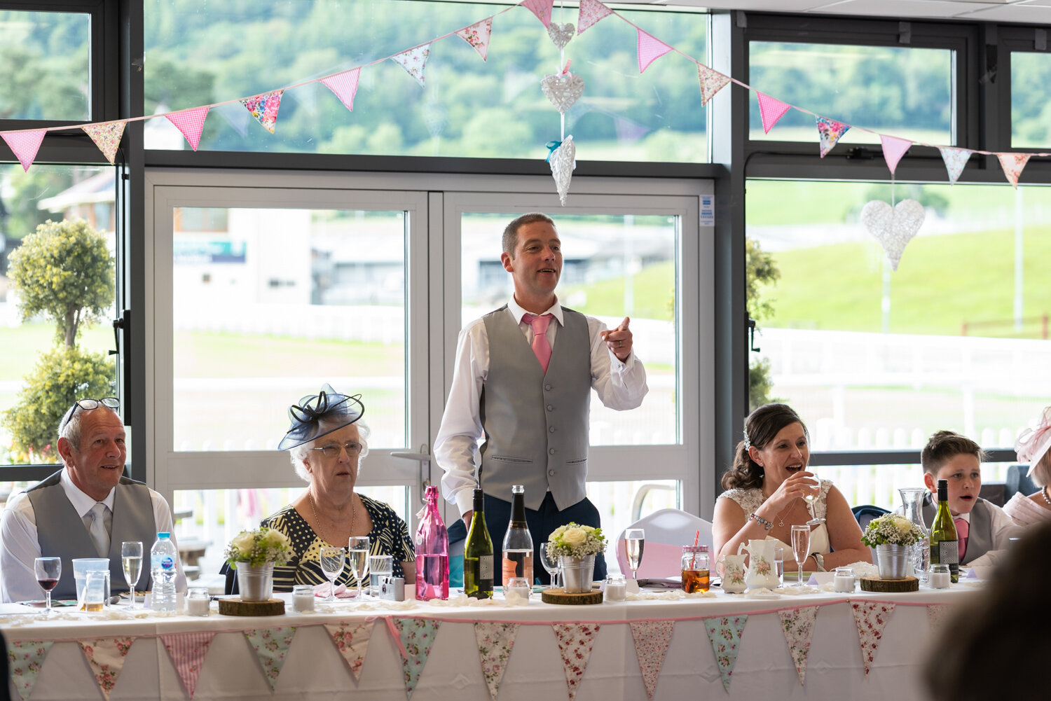 Groom giving wedding speech