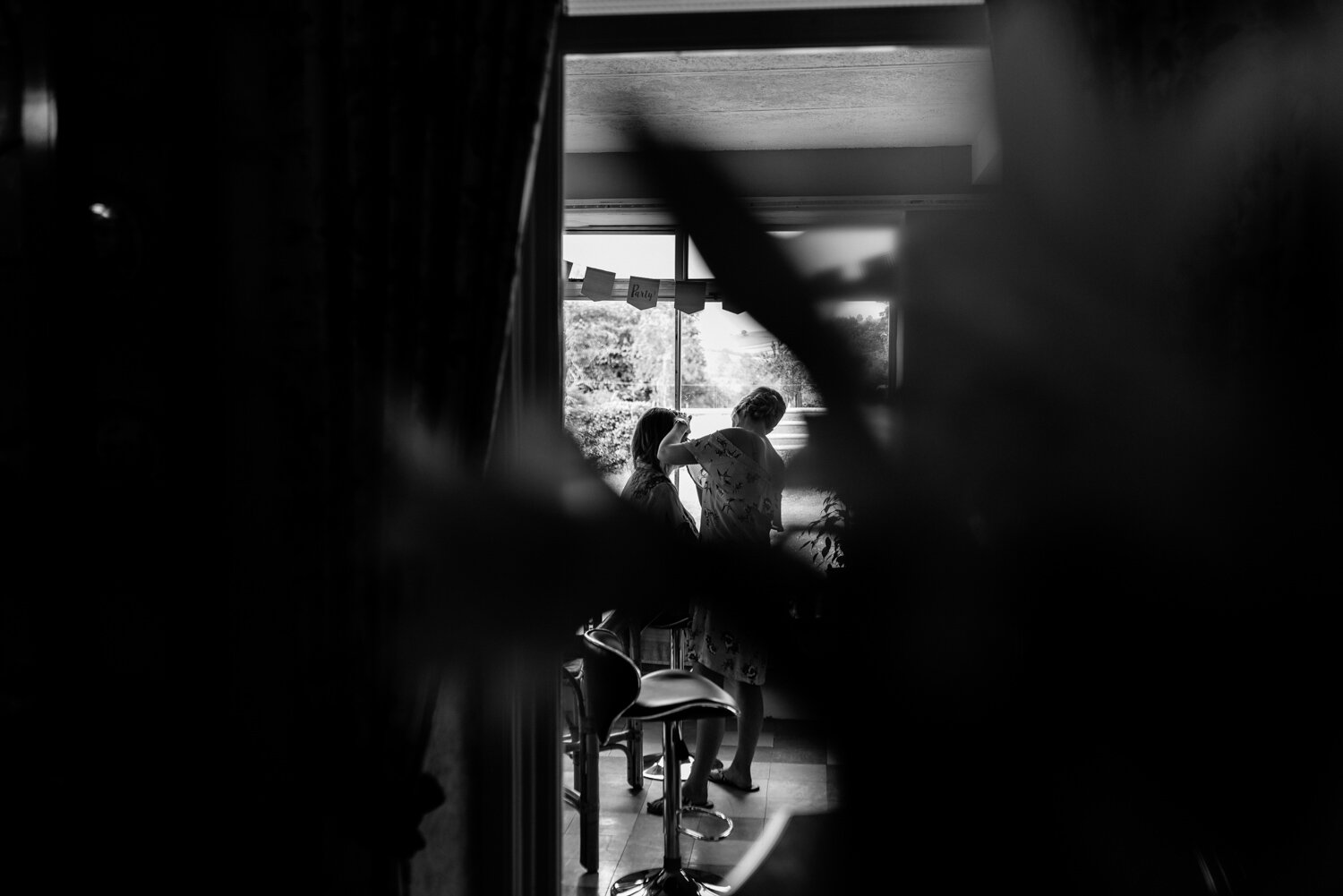 Make-up during bridal preparation