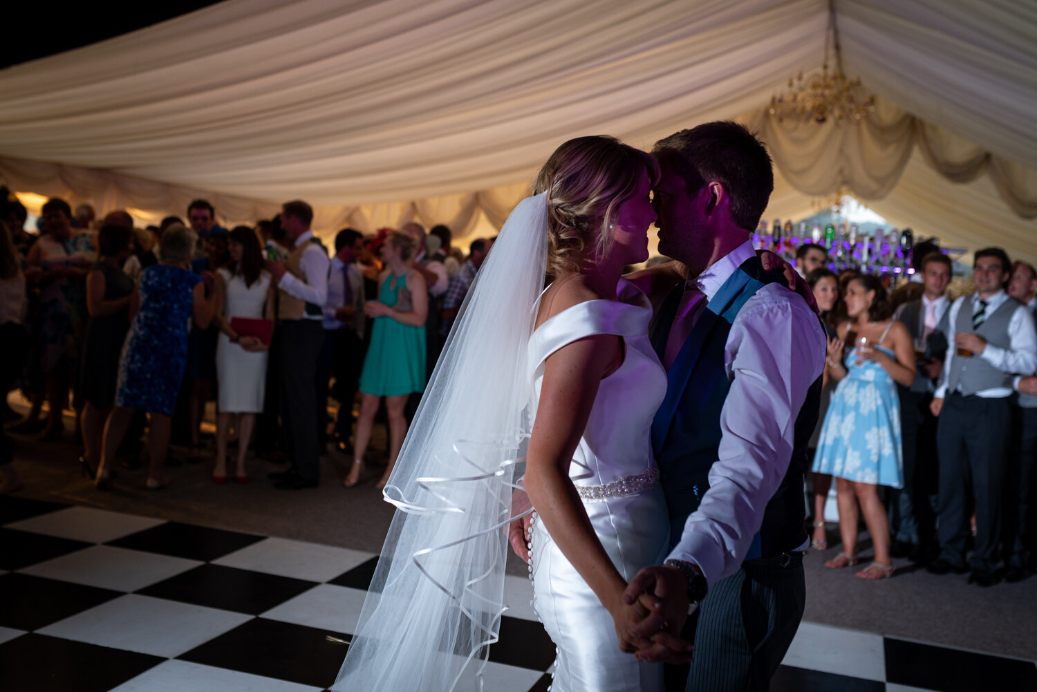 Bride and groom first dance