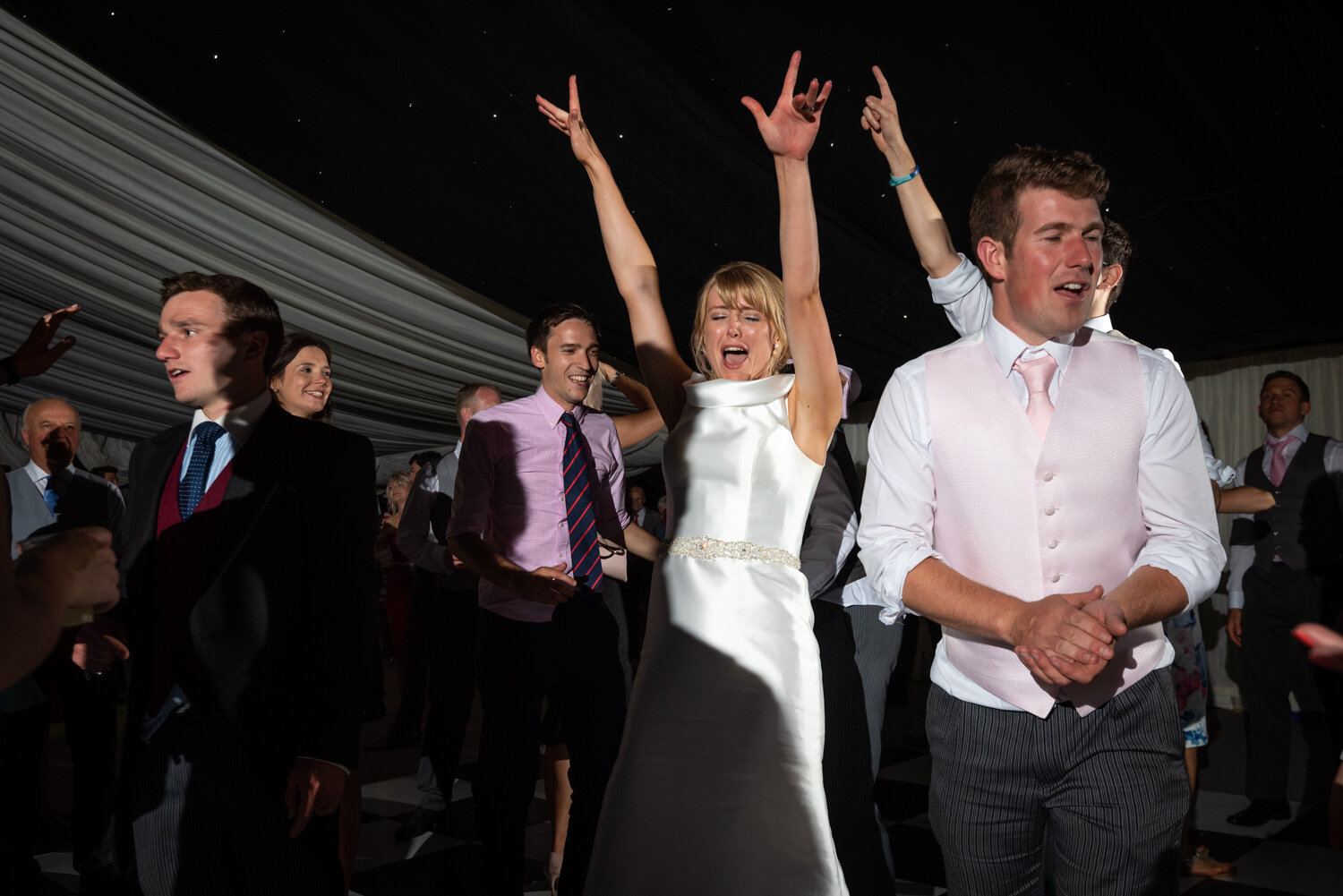 Breconshire wedding bride dancing