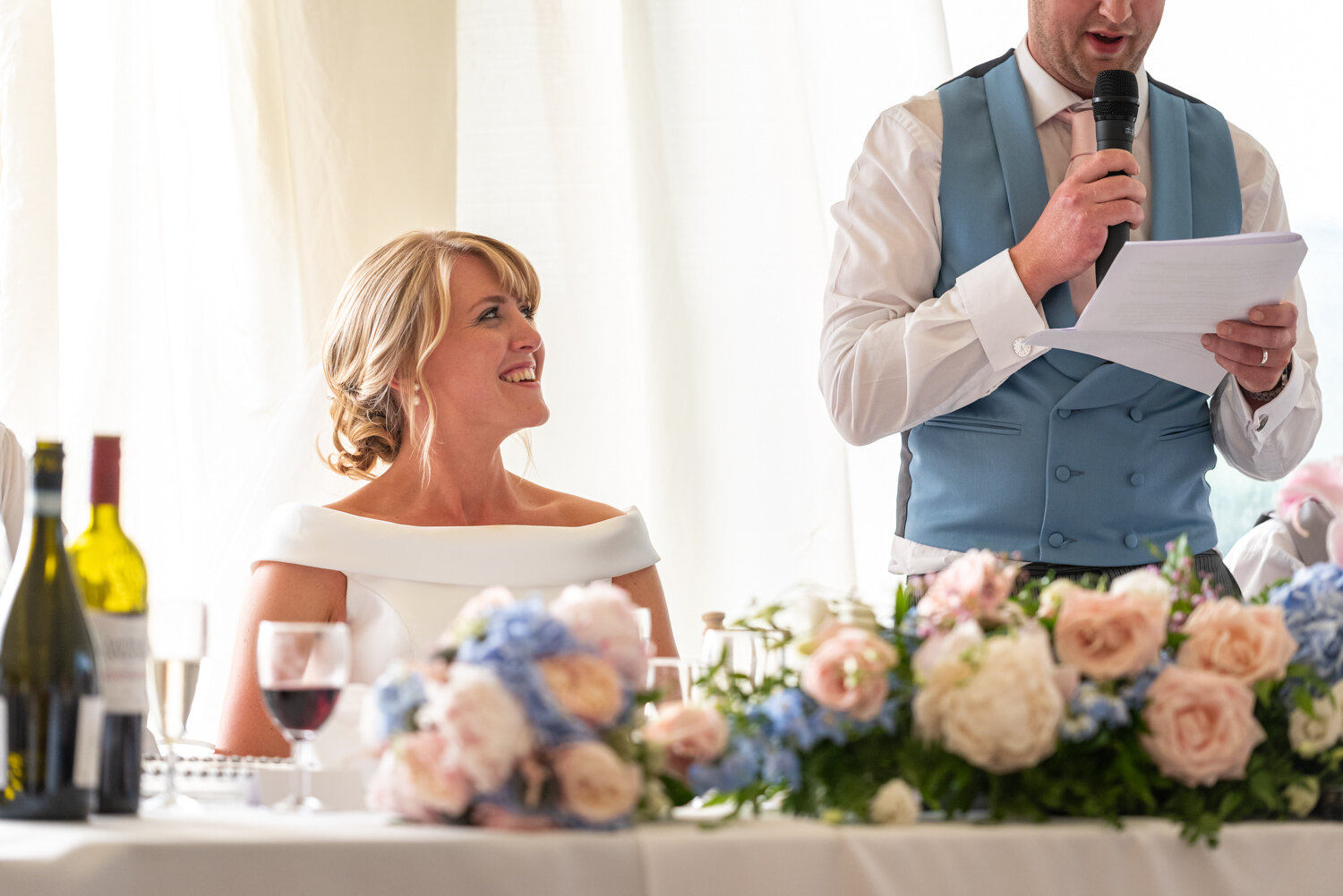 Smiling bride