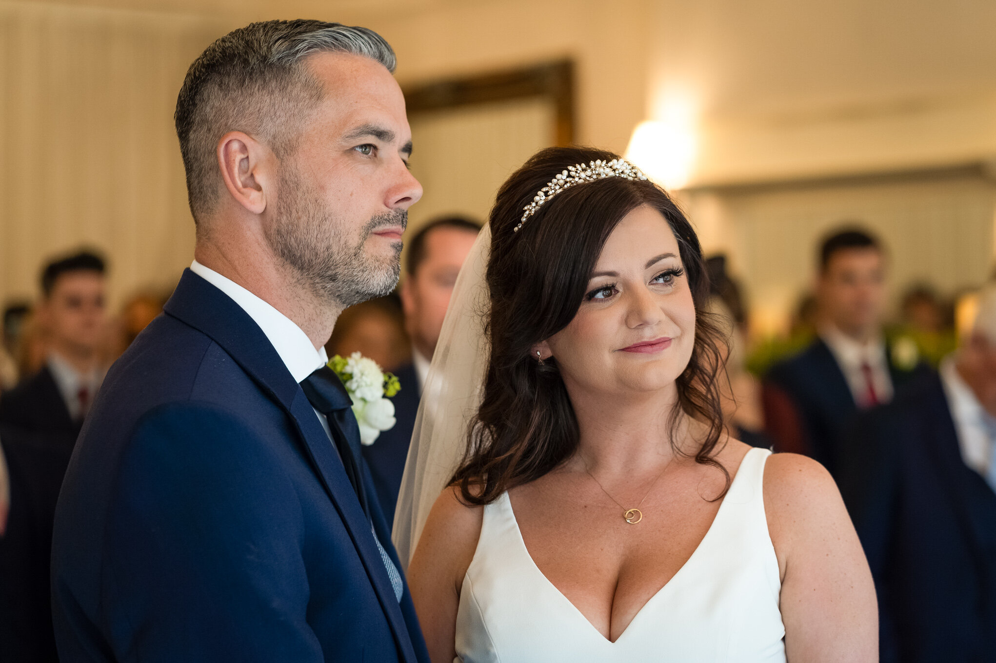 Bride and Groom during Peterstone Court wedding