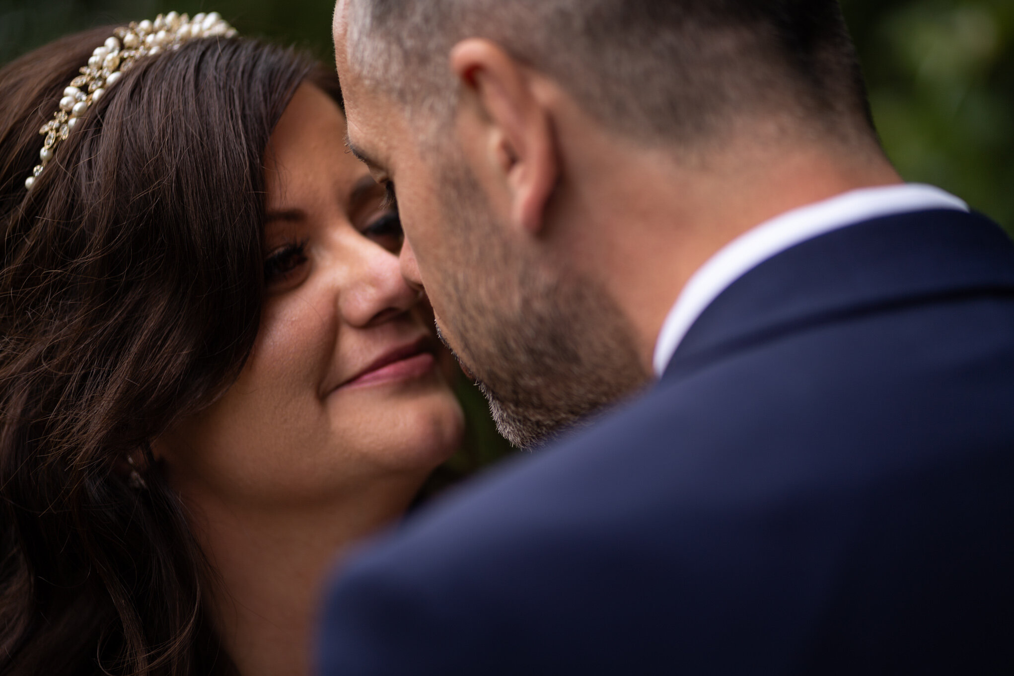 Groom and his bride at Peterstone Court