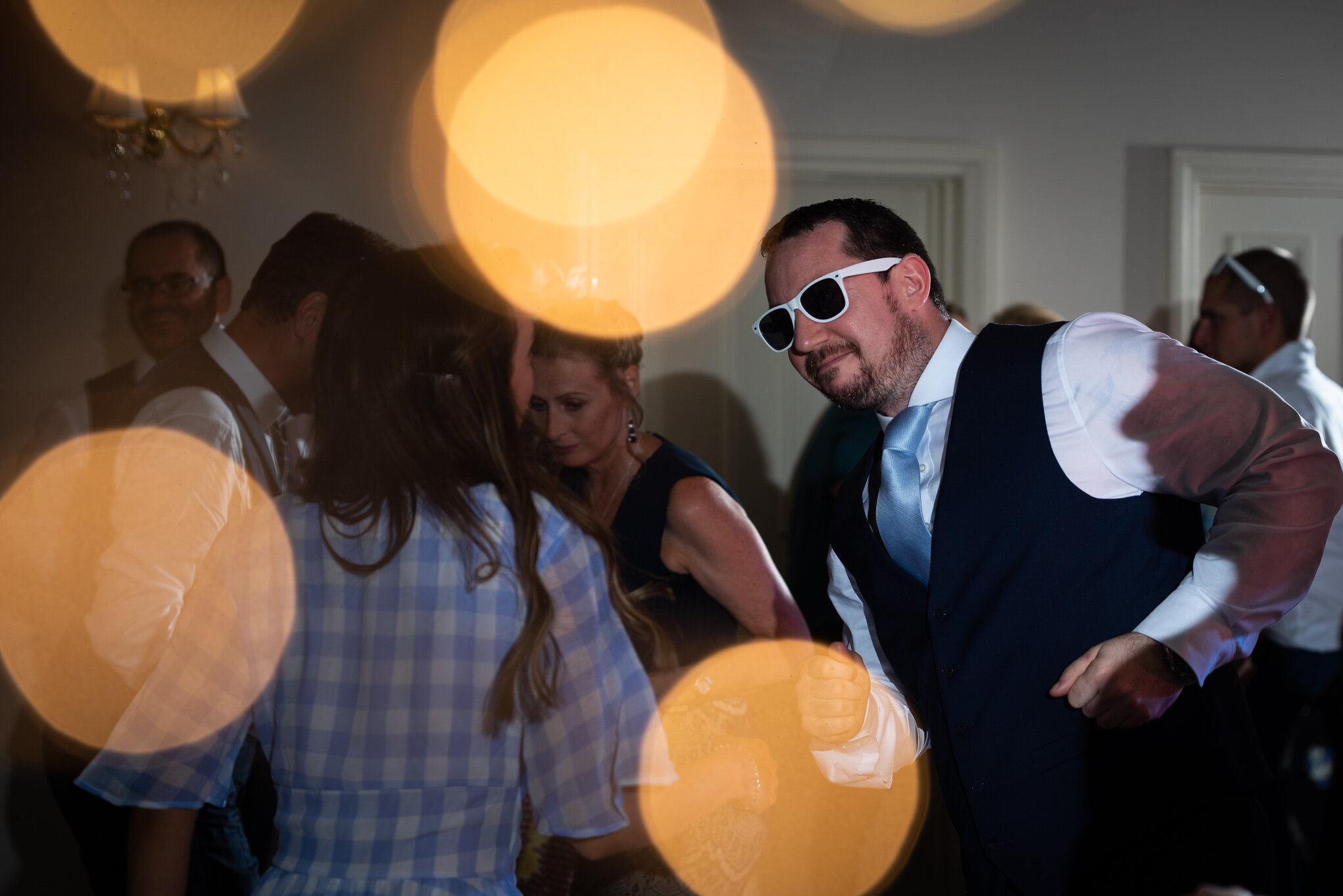 Best man dancing at wedding