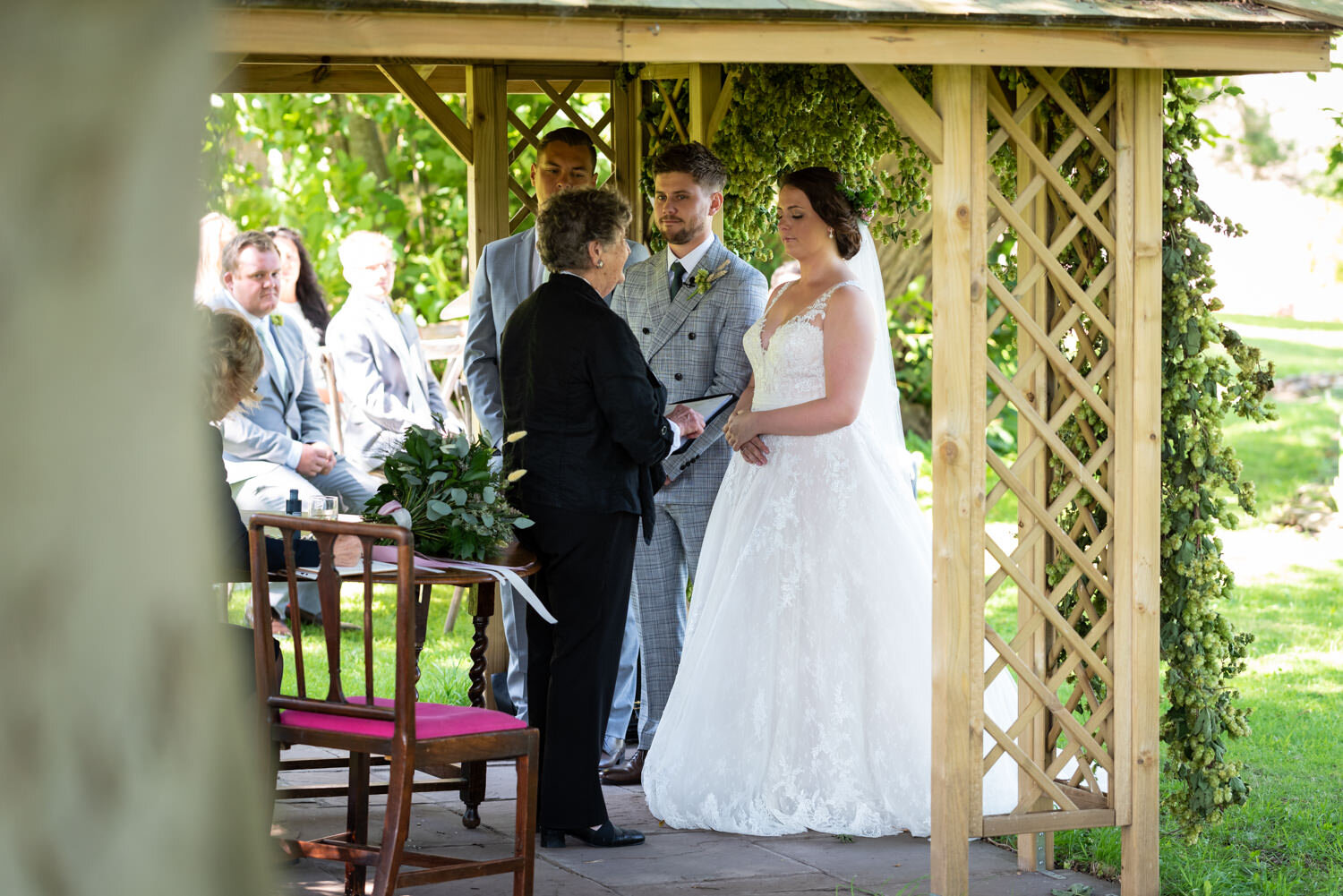 Marriage ceremony at Tall John's House