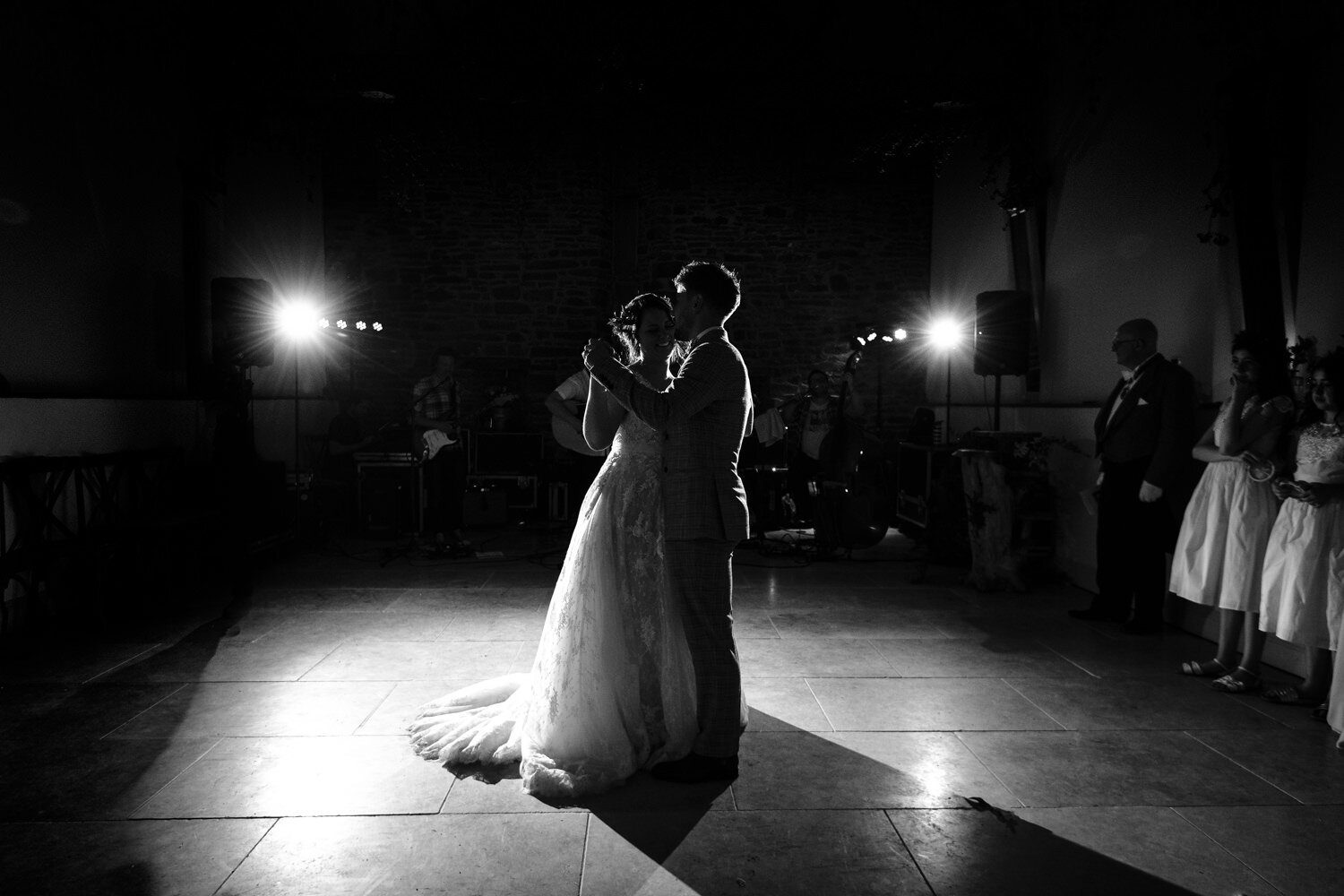 Bride &amp; groom first dance at Tall John's House wedding