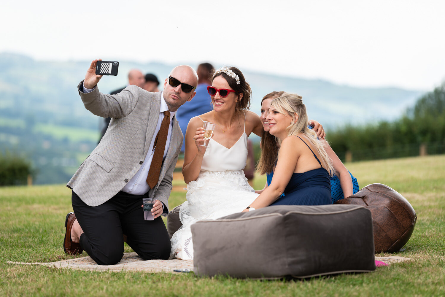 Bride and friends selfie