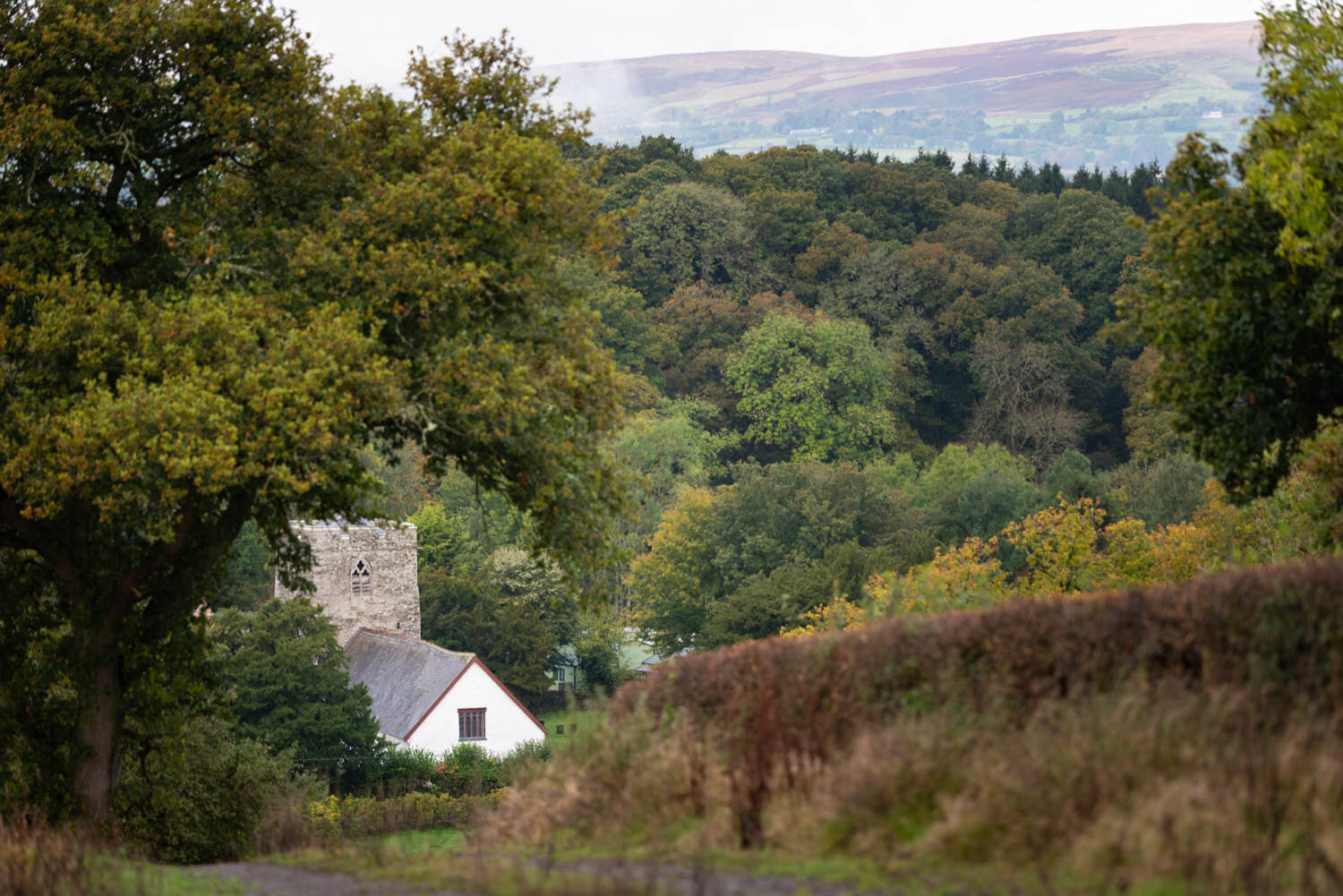 Powys secluded church wedding