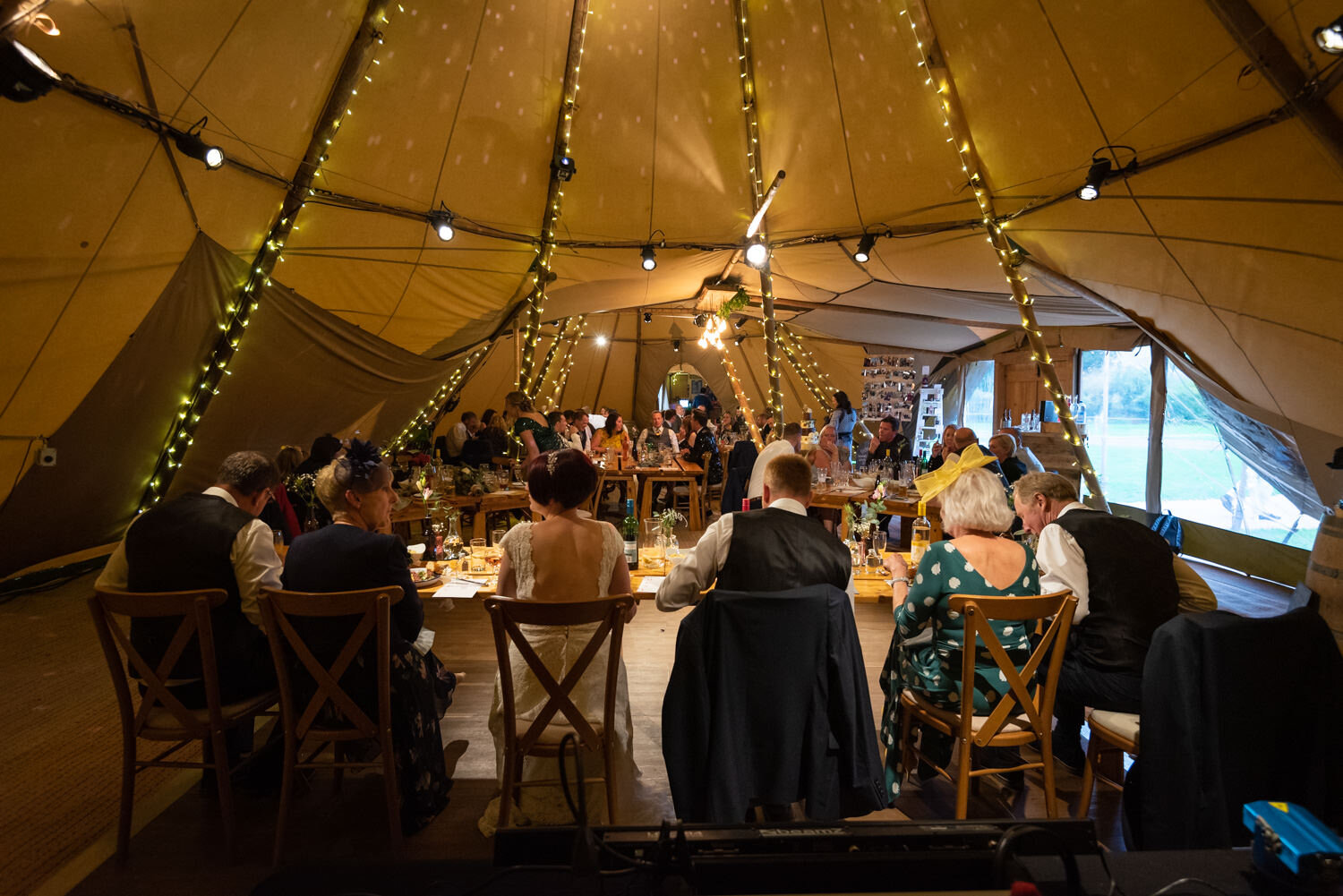 Wedding tipi reception venue