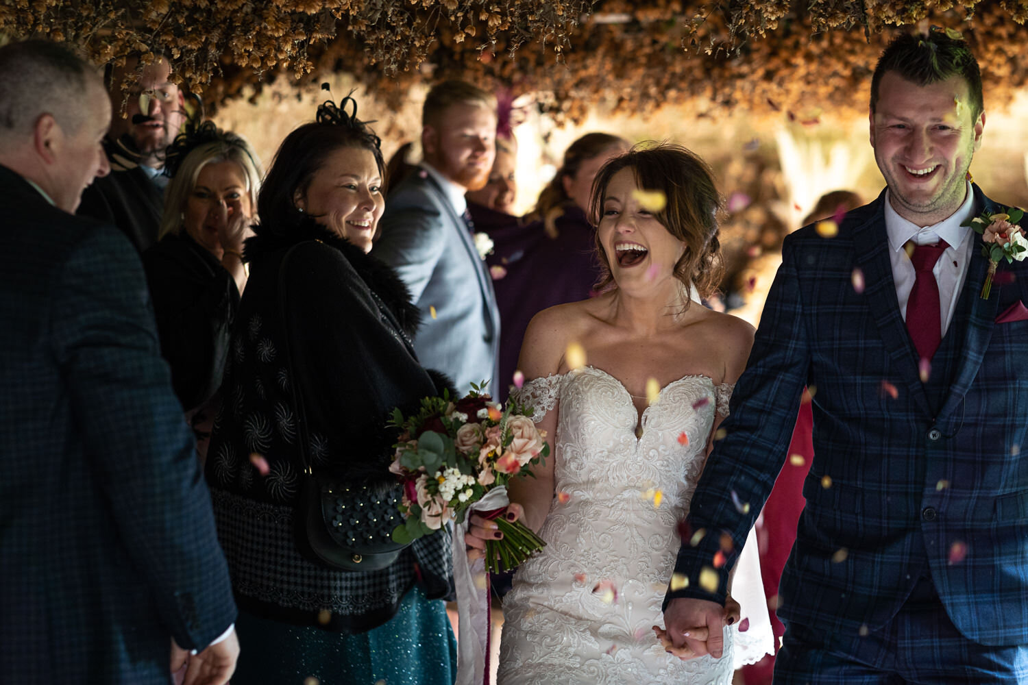 Confetti at Lyde Court wedding - Steven Parry Photography