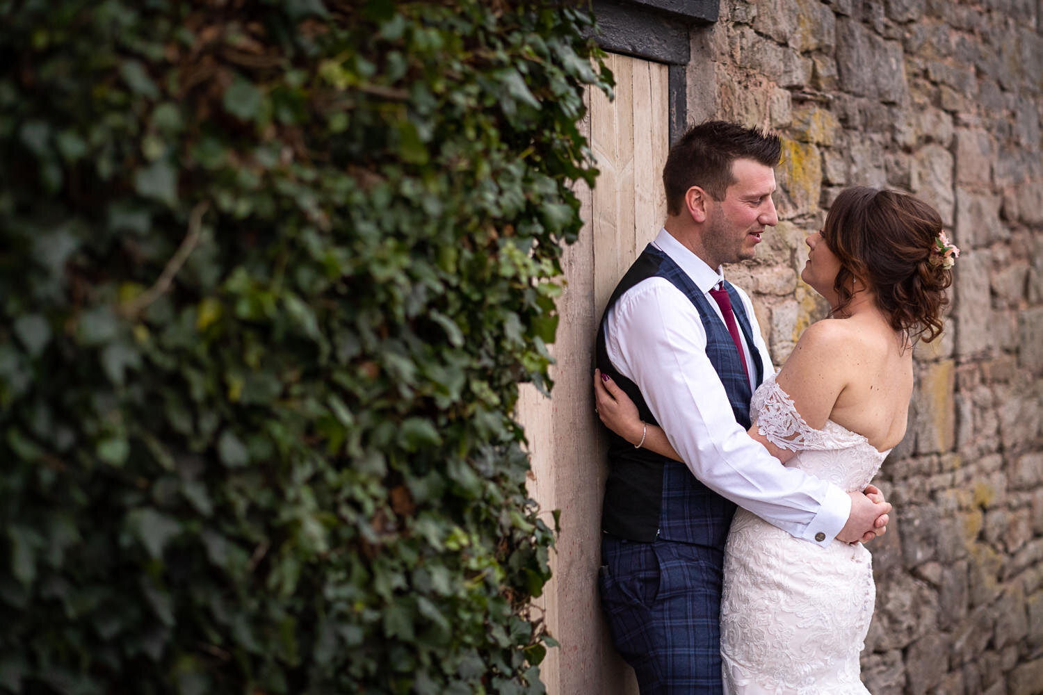 Bride &amp; groom photo at Lyde Court